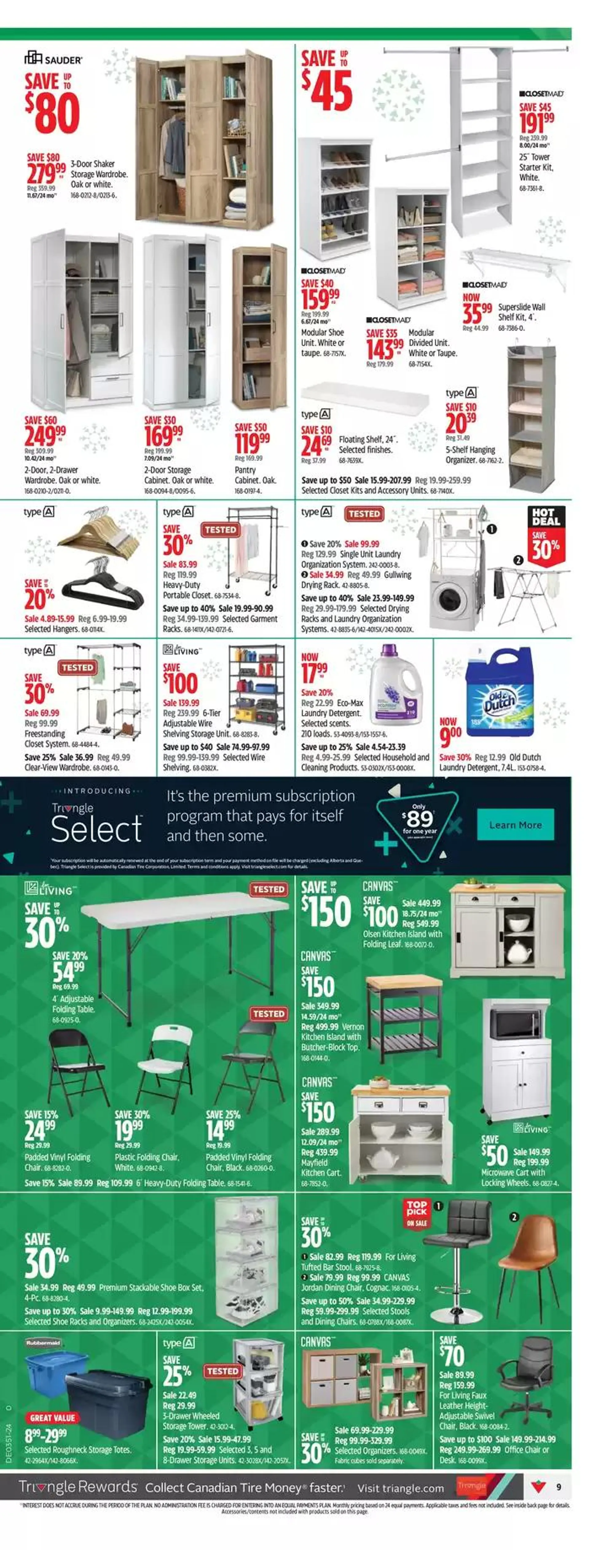 Canadian Tire weekly flyer from December 12 to December 22 2024 - flyer page 9