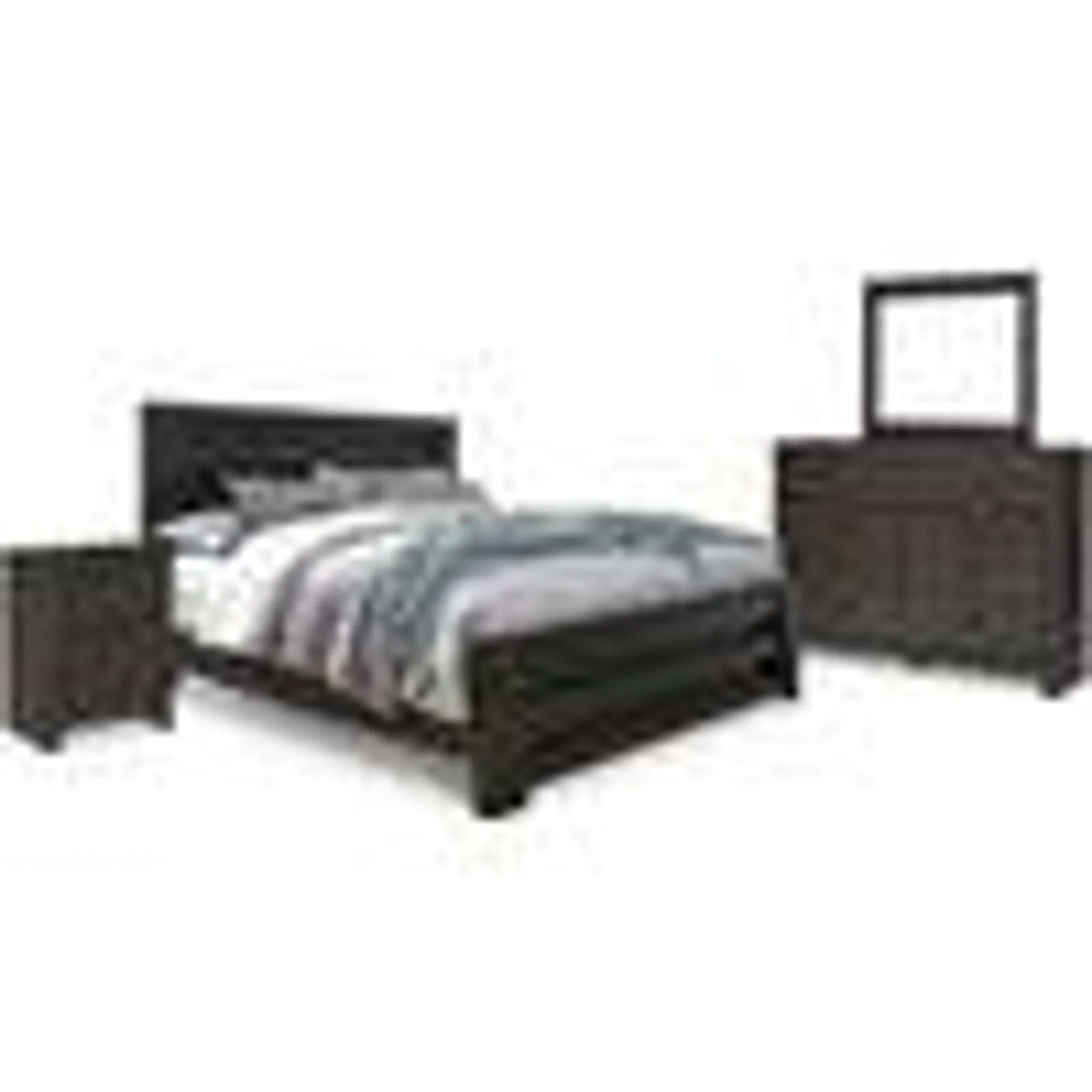 Brinxton 6 Piece King Panel Bedroom - Charcoal