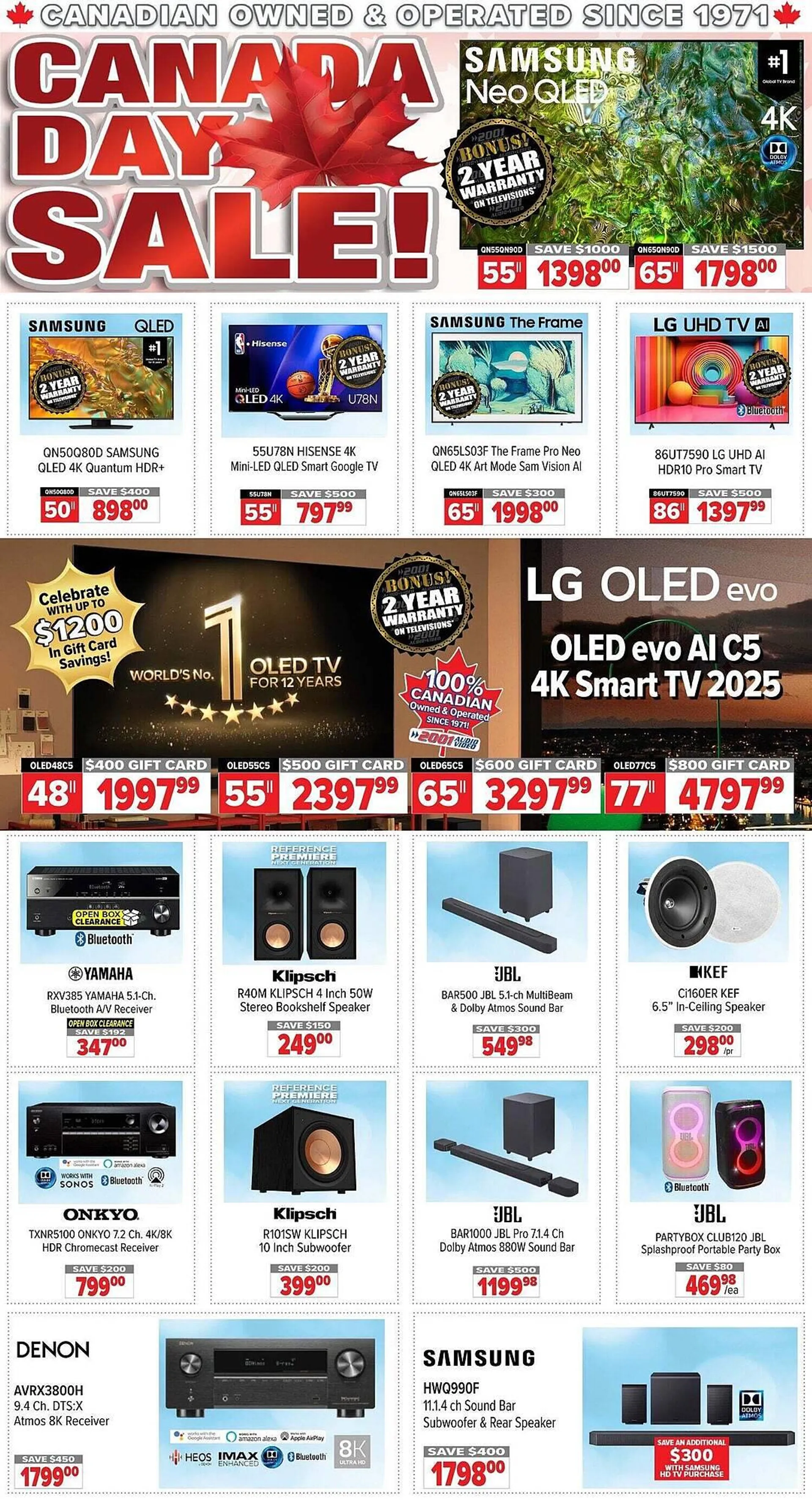 2001 Audio Video flyer from June 27 to July 4 2025 - flyer page 1