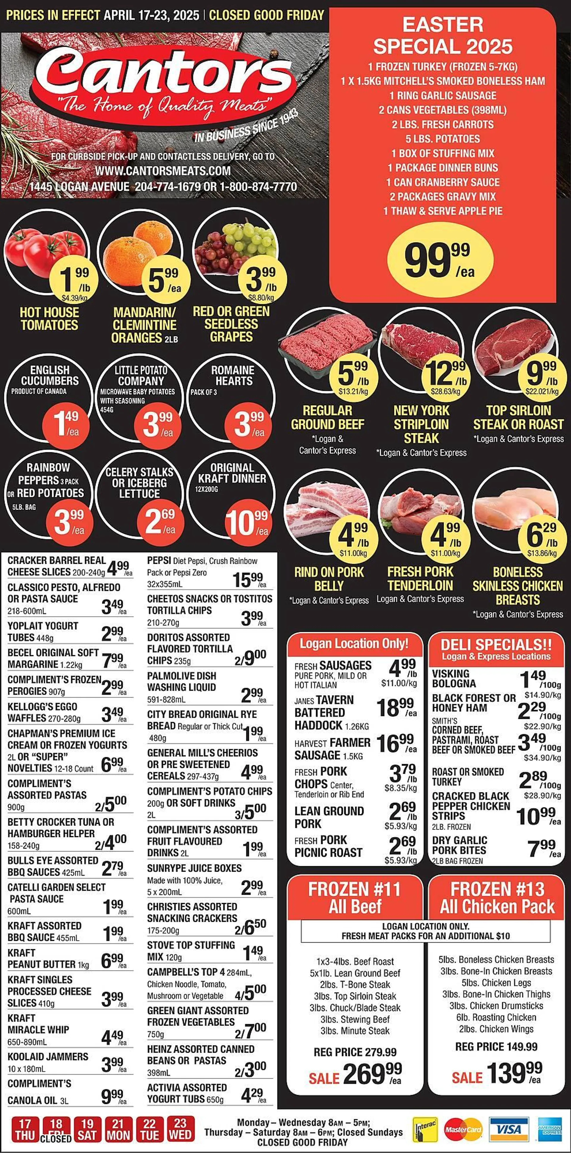 Cantors Meats flyer - 1
