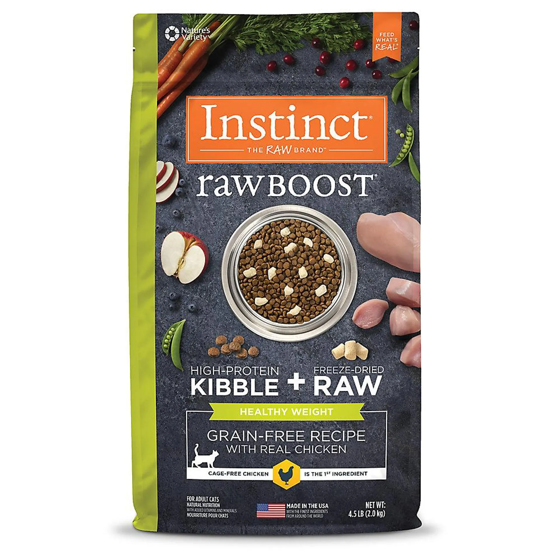 Instinct® RawBoost Healthy Weight Cat Food - Grain Free, Freeze Dried Raw, Chicken