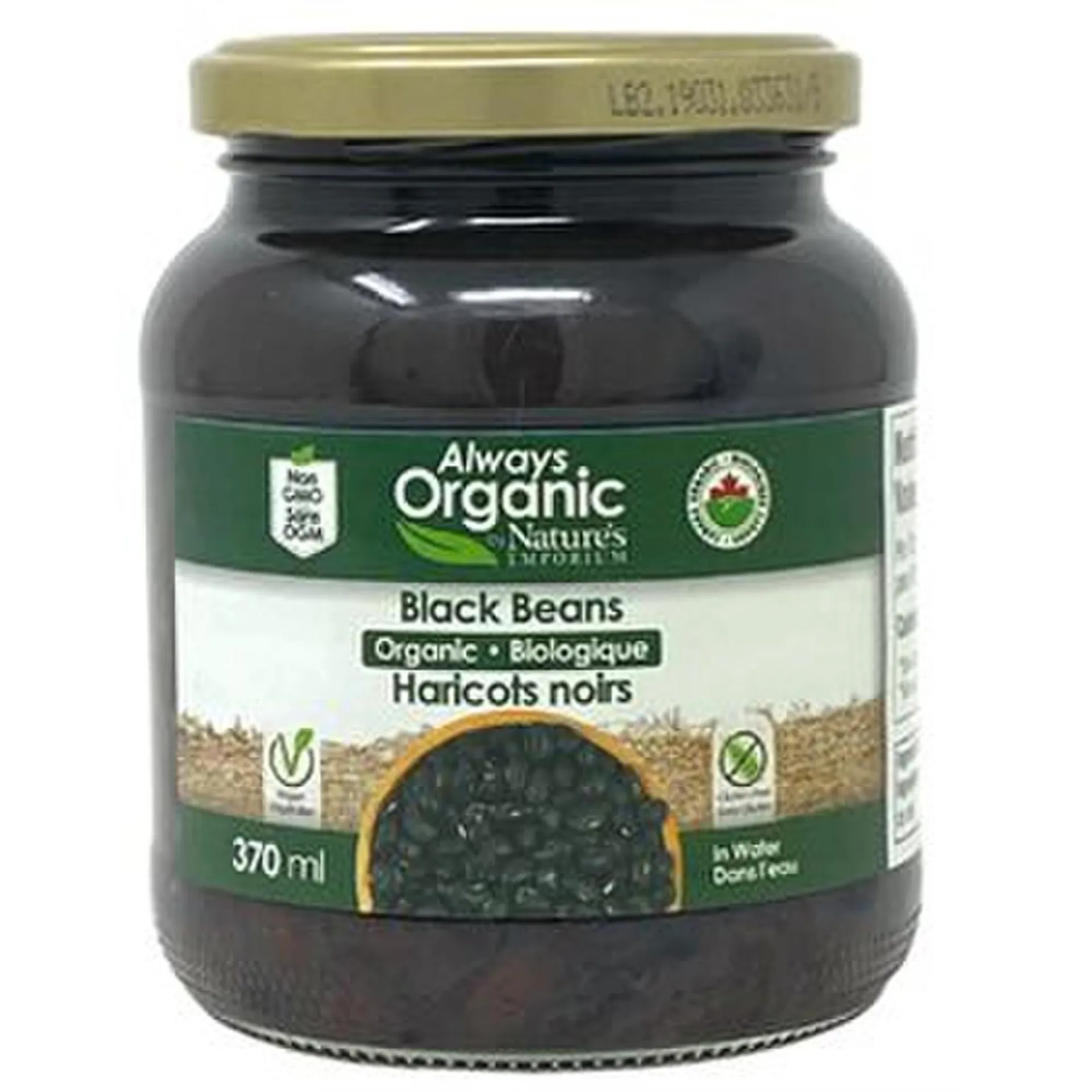 Always Organic Black Beans Jar Org 370ml