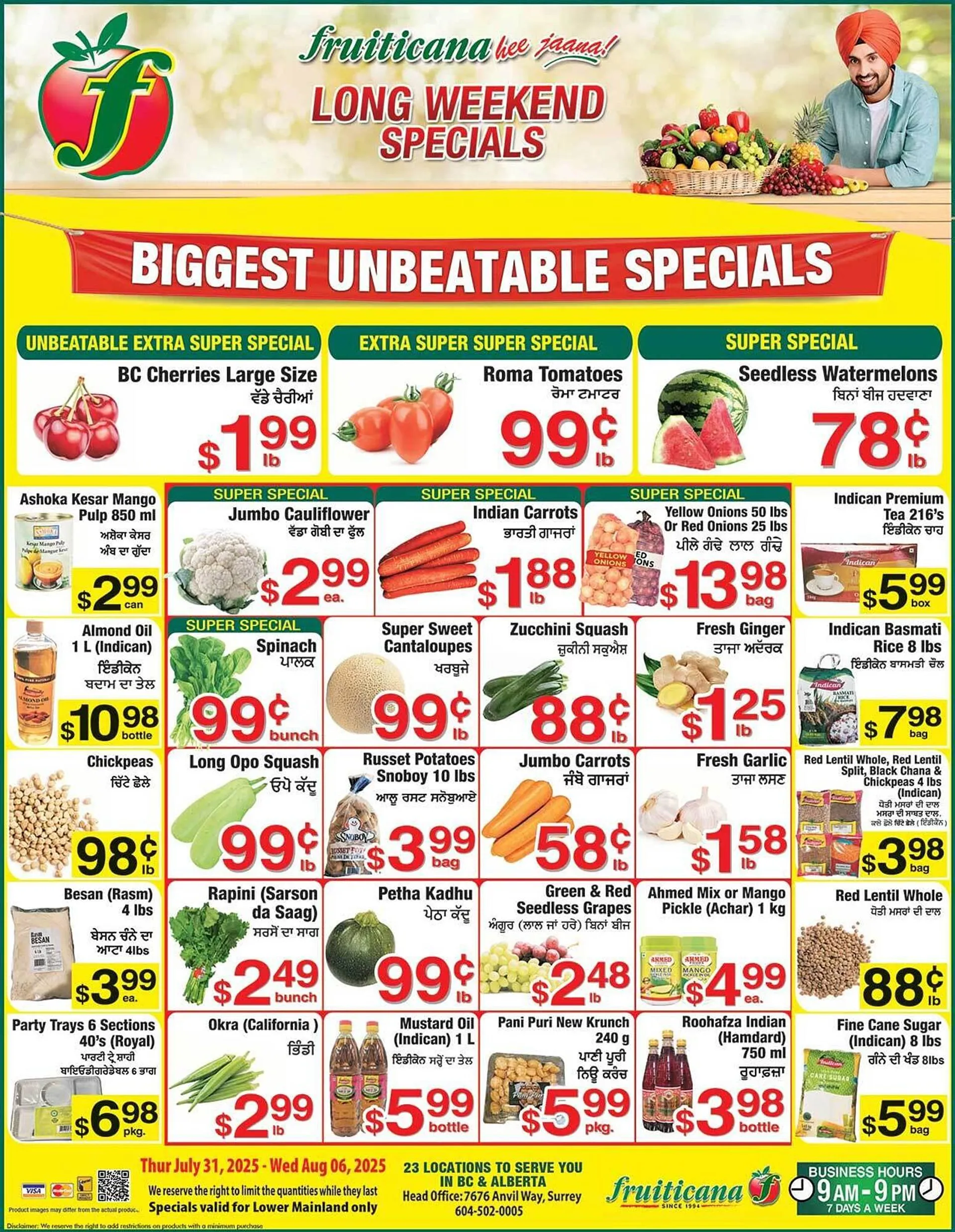 Fruiticana flyer from July 31 to August 6 2025 - flyer page 1