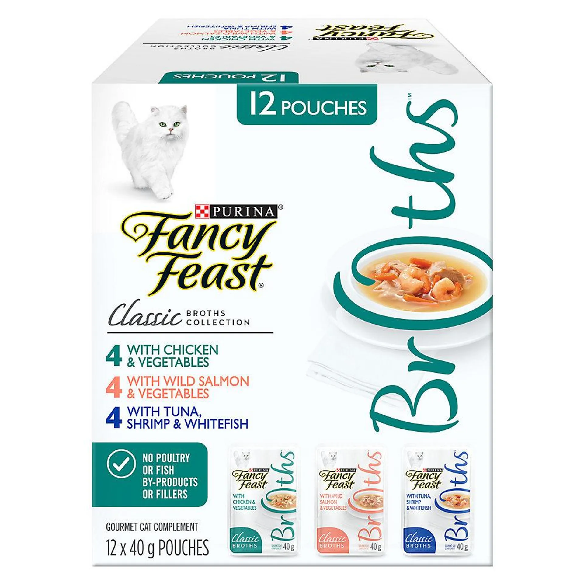 Fancy Feast® Classic Broths Wet Cat Complement Variety Pack