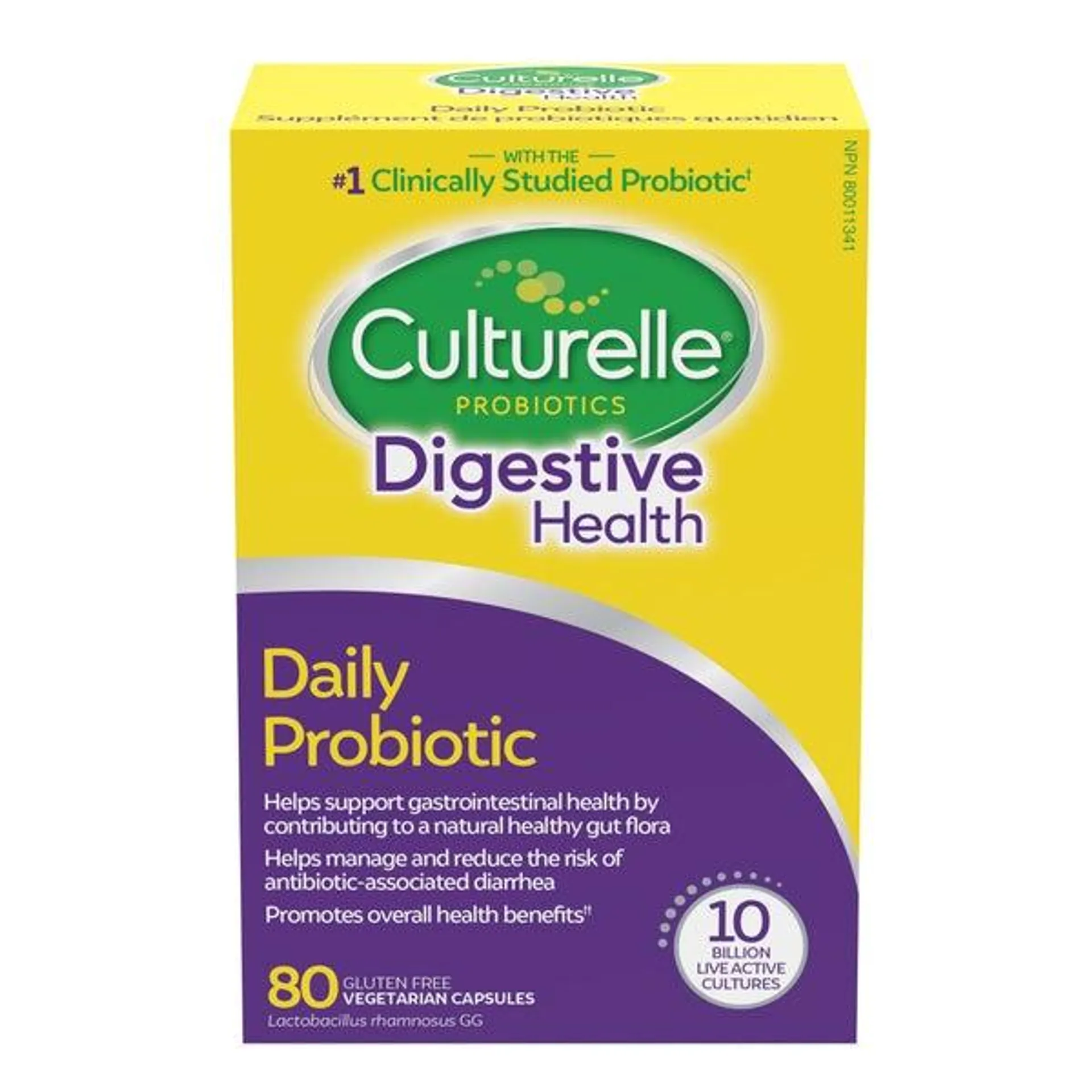 Culturelle Daily Probiotic 10 Billion, 80 Vegetarian Capsules