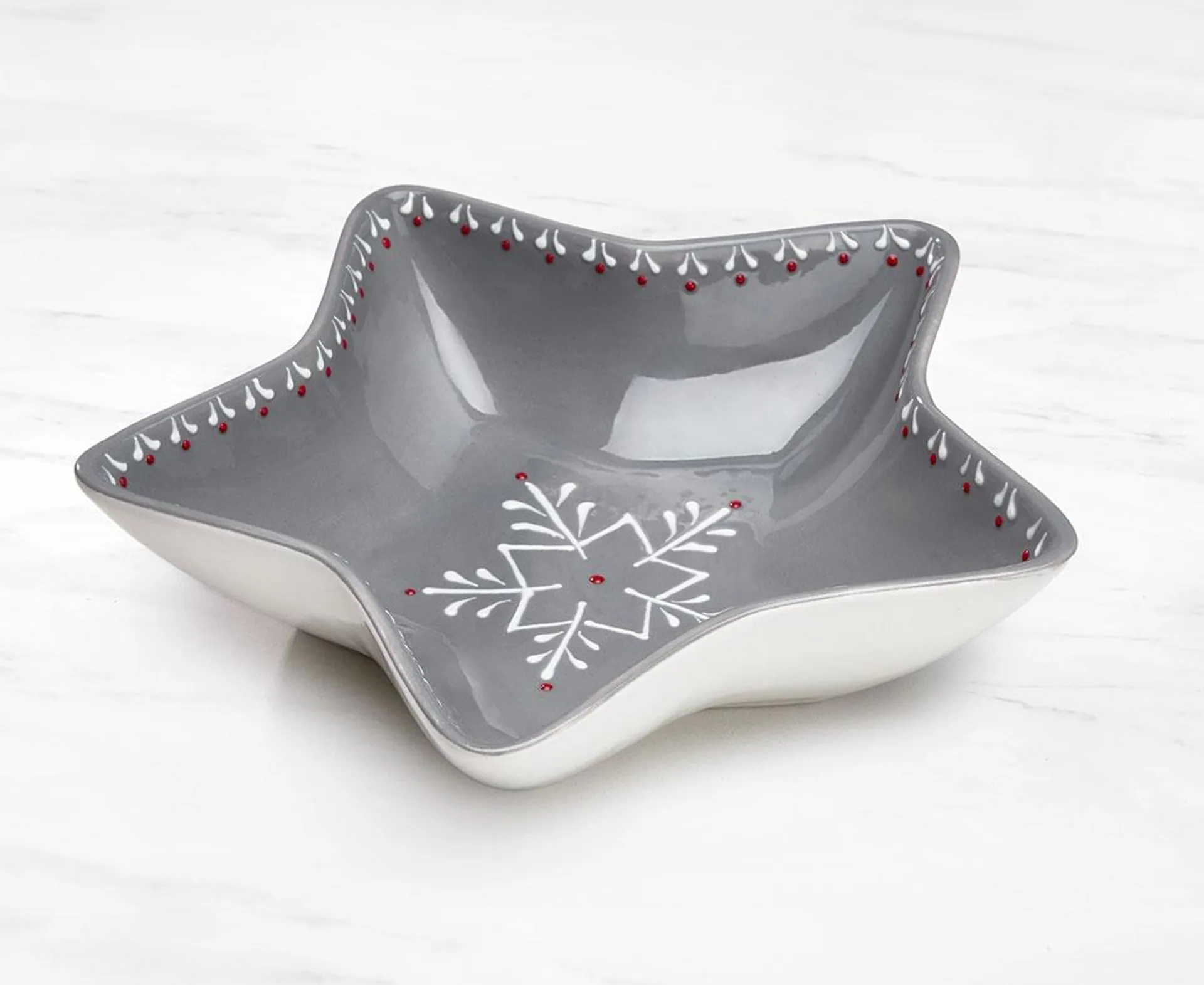 Snowfall Star Bowl, Grey