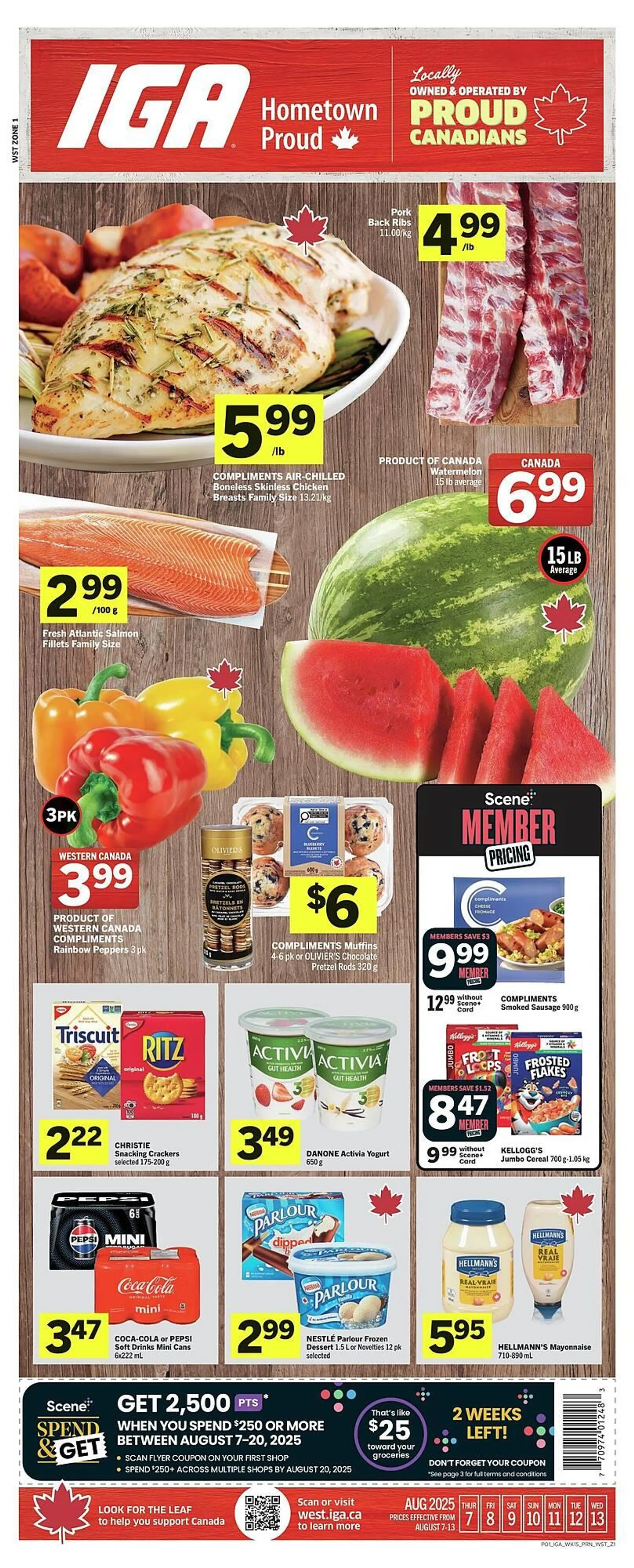 IGA flyer from August 7 to August 14 2025 - flyer page 1