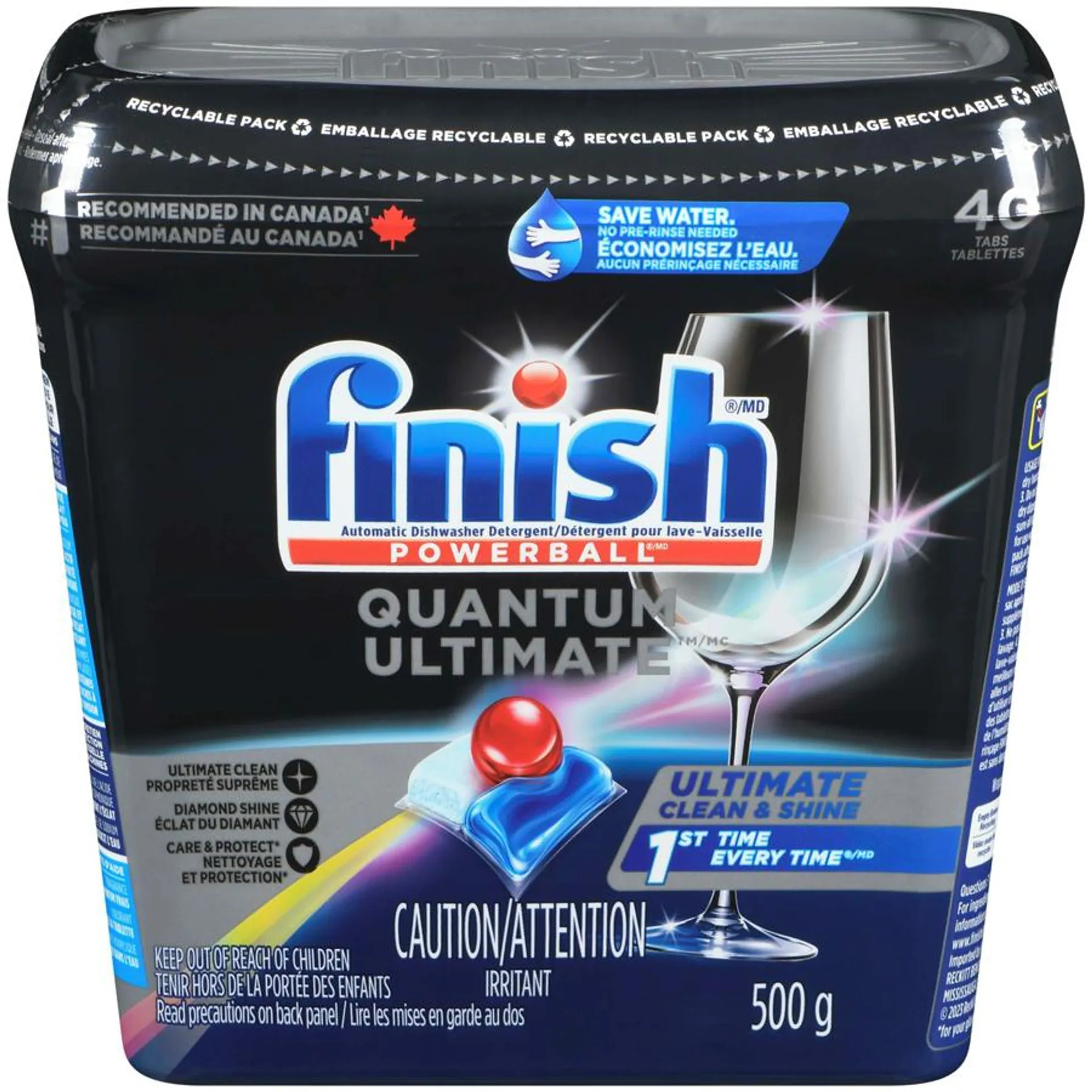 Dishwasher Detergent Pods, Quantum Ultimate, Fresh, 40 Tablets