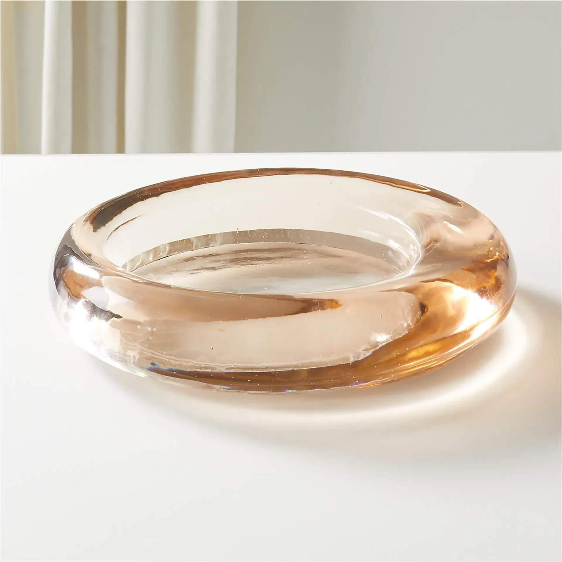 Bangle Dirty Rose Glass Decorative Bowl by Kara Mann