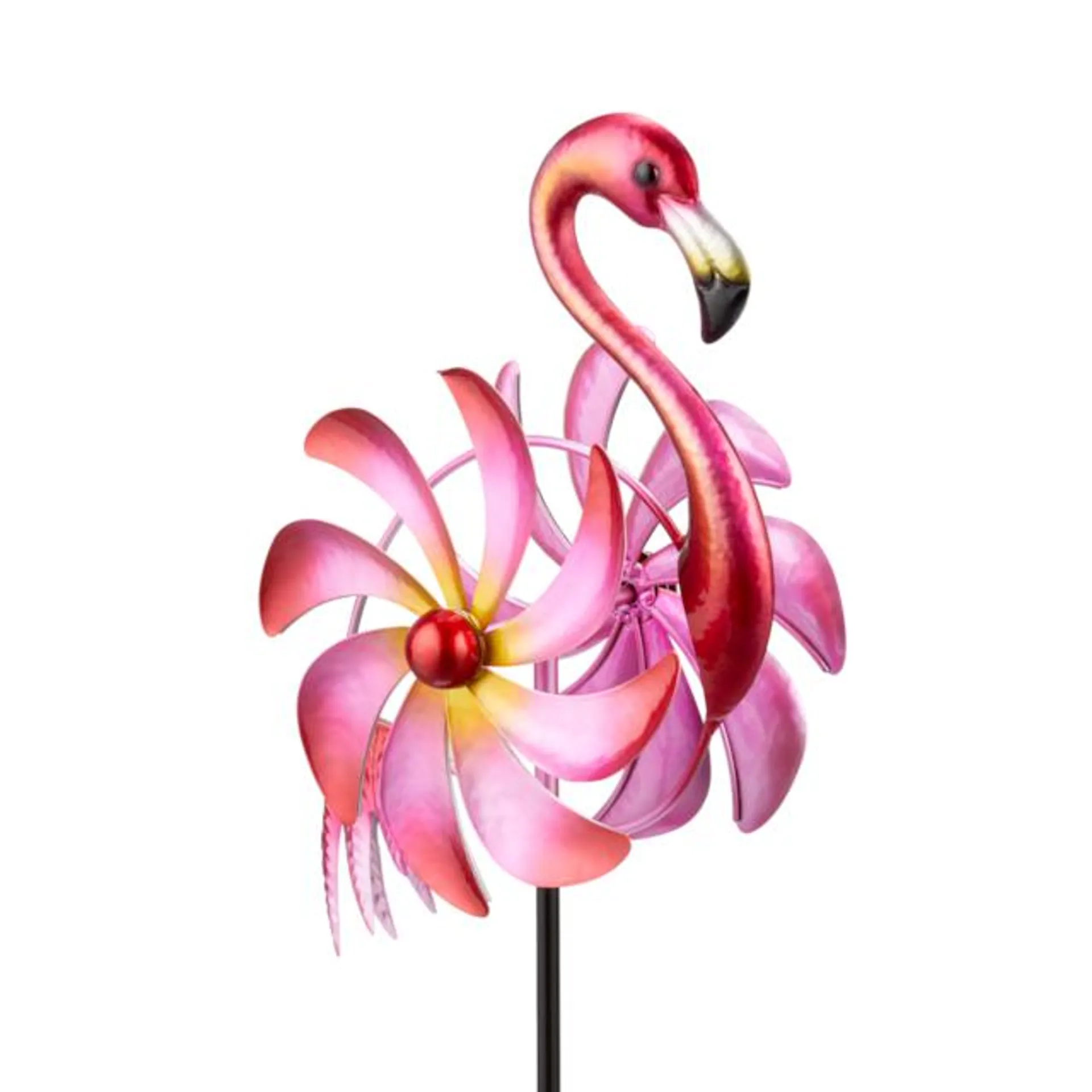 For Living Flamingo Wind Spinner, 47.64-in, Pink