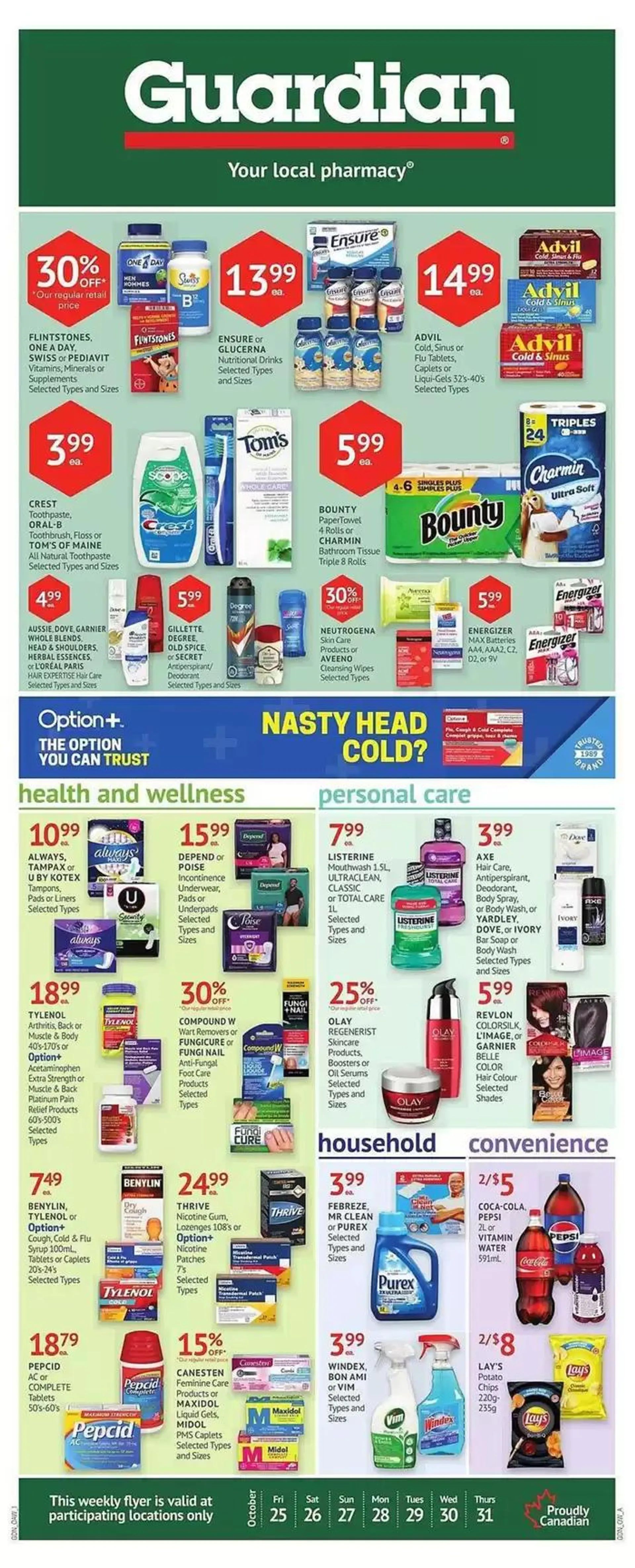 Guardian Pharmacy weekly flyer from October 25 to October 31 2024 - flyer page 1