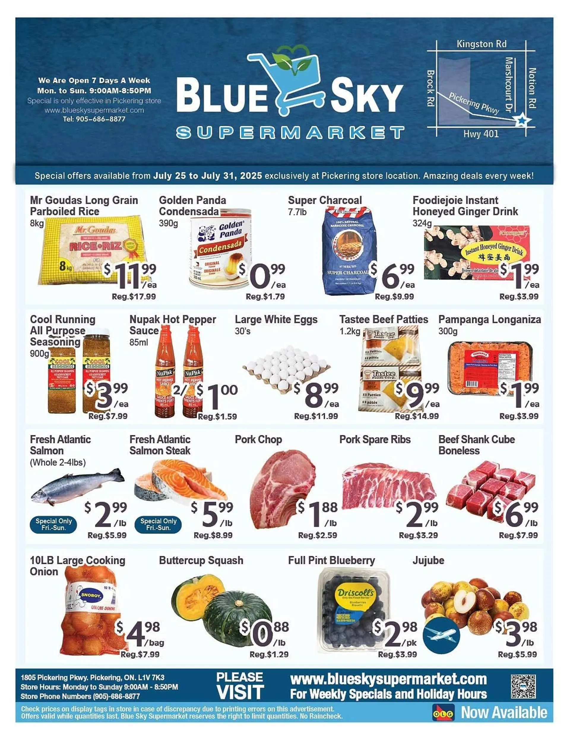 Blue Sky Supermarket flyer from July 25 to July 31 2025 - flyer page 1