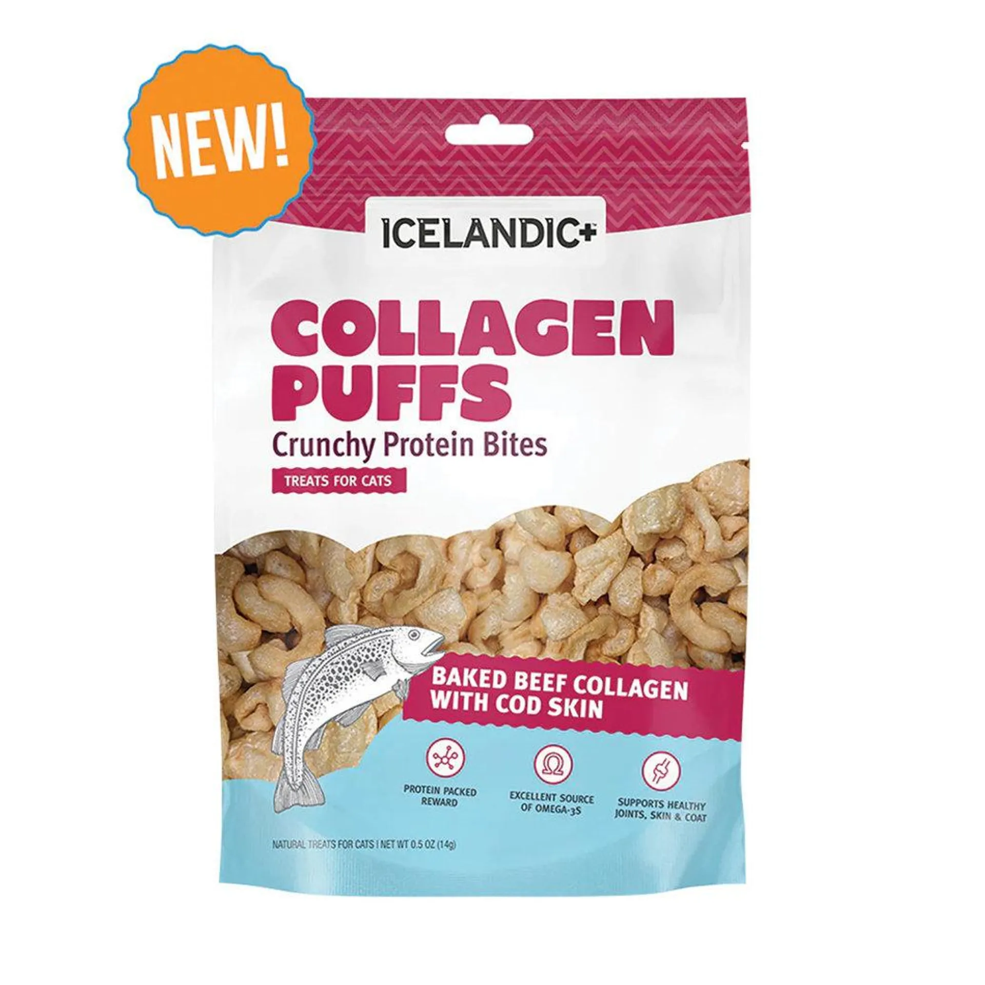 Icelandic+, Beef Collagen Puffs - Fish - 0.5 oz