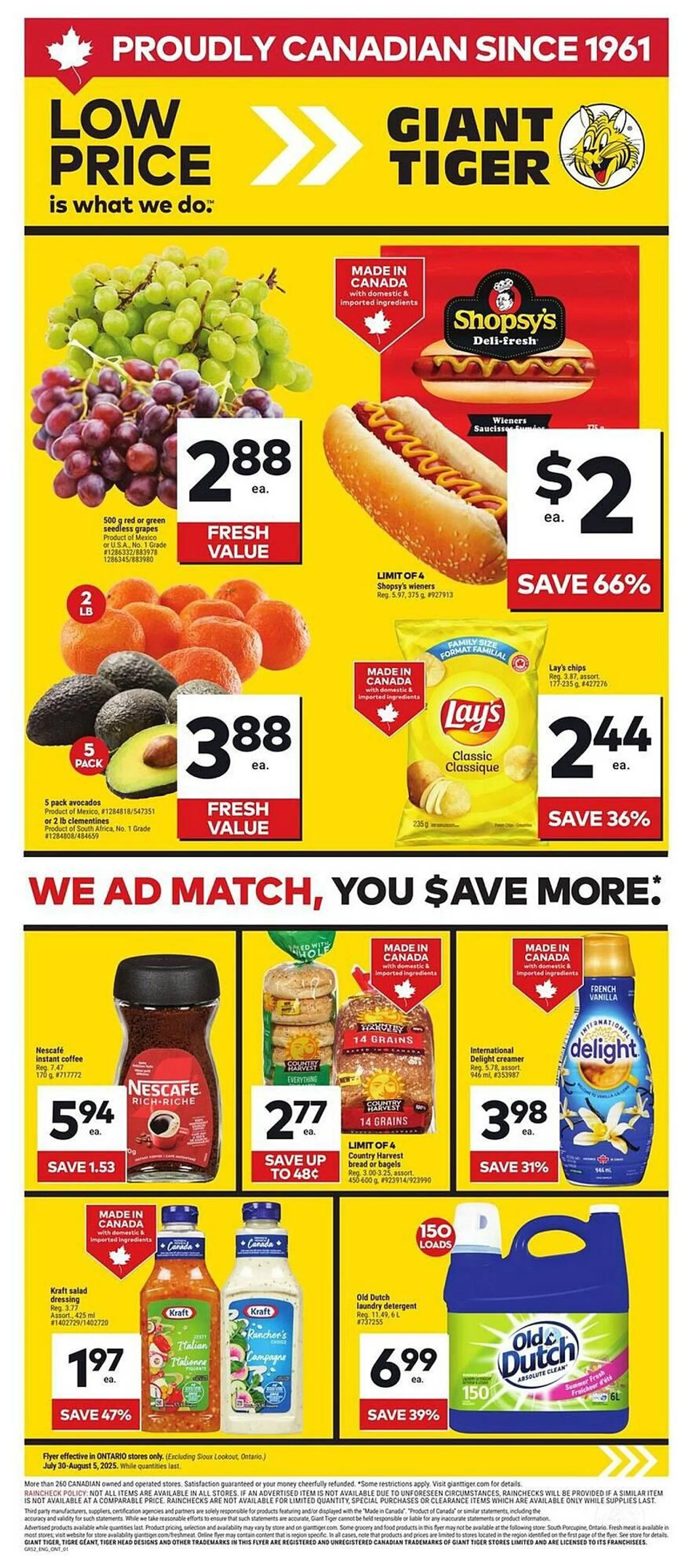 Giant Tiger flyer from July 31 to August 6 2025 - flyer page 1