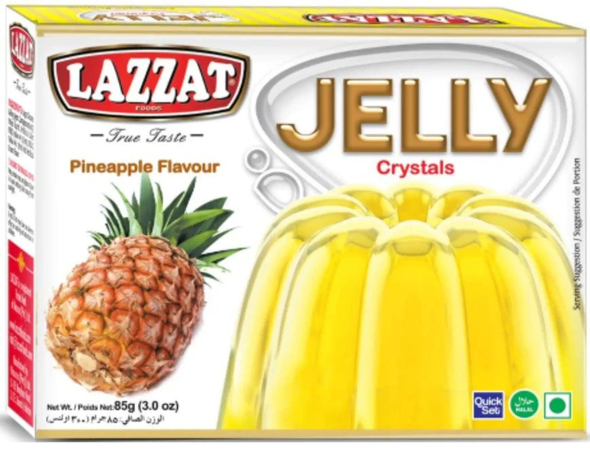 Lazzat Crystals pineapple Jelly 85g
