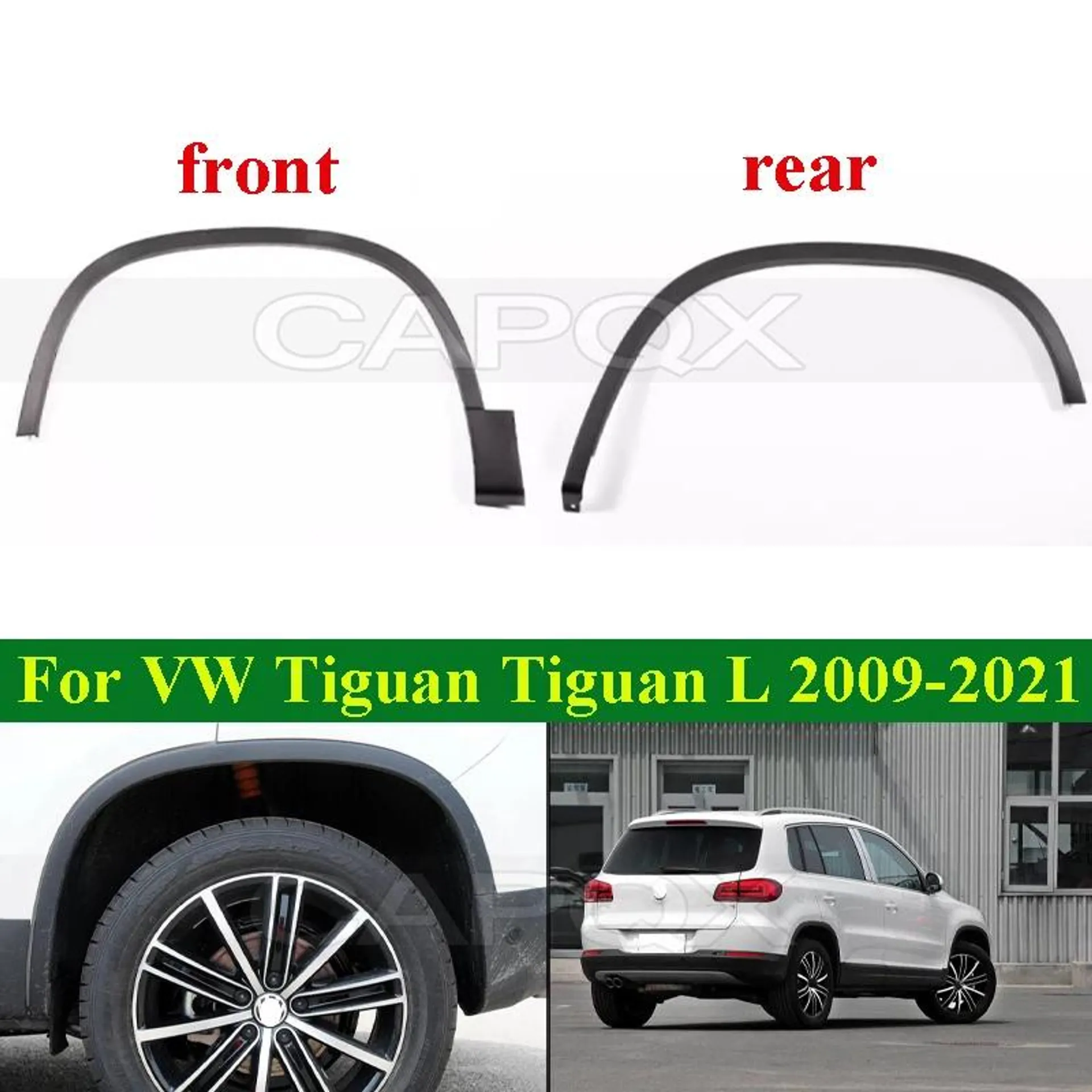 CAPQX Front Rear Wheel Arch Trim Fender For VW Volkswagen Tiguan Tiguan L 2009-2021 Wheel Fender Wheel Arch Tire Trim Strip