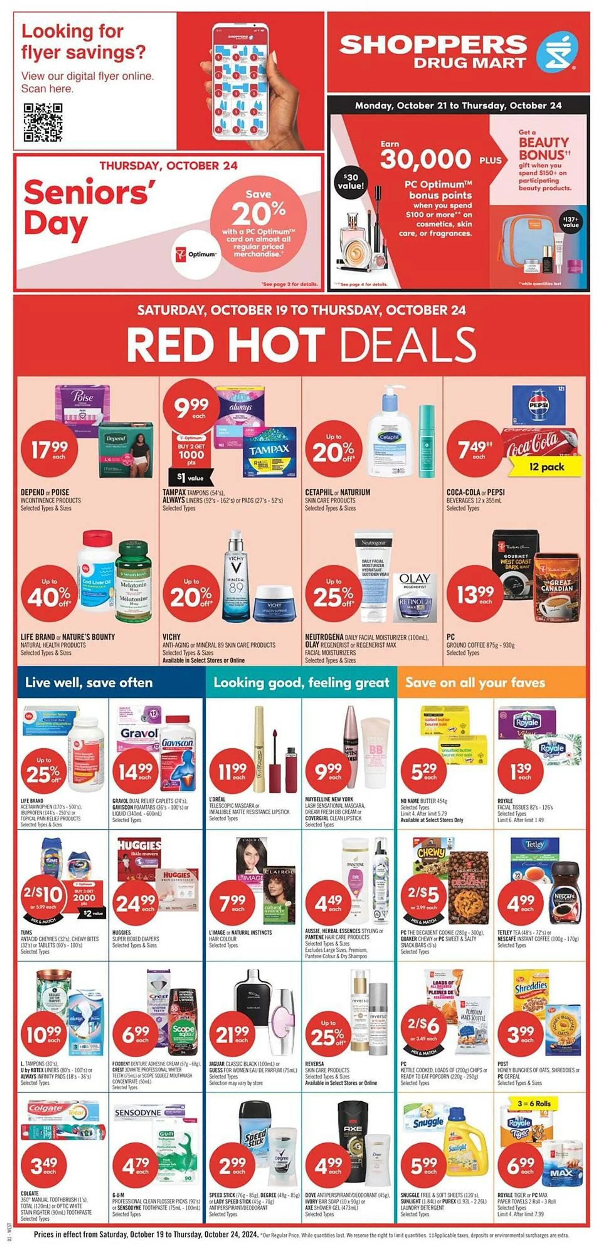 Shoppers Drug Mart flyer from October 17 to October 24 2024 - flyer page 1