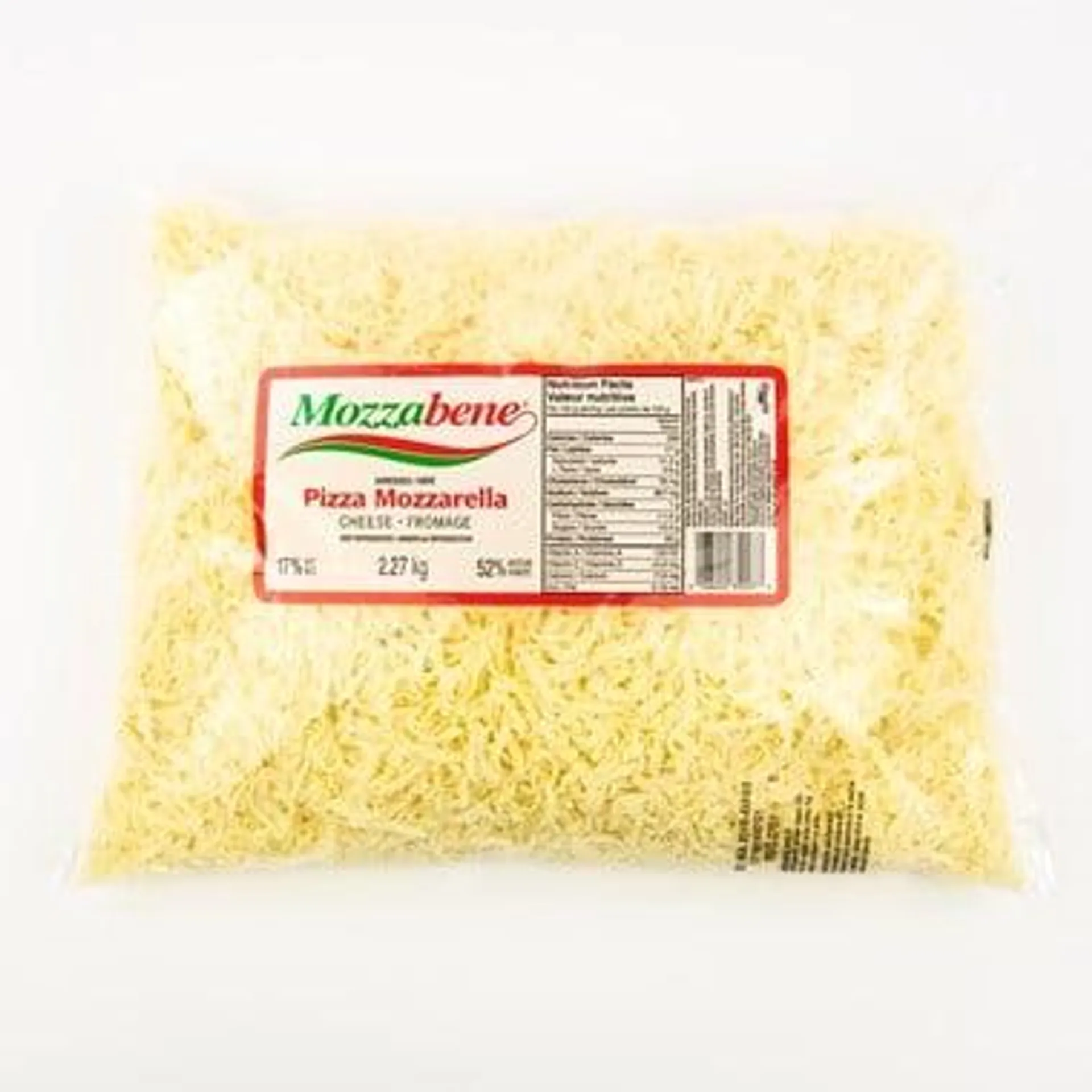 Mozzarella râpée 17% 2,27 kg