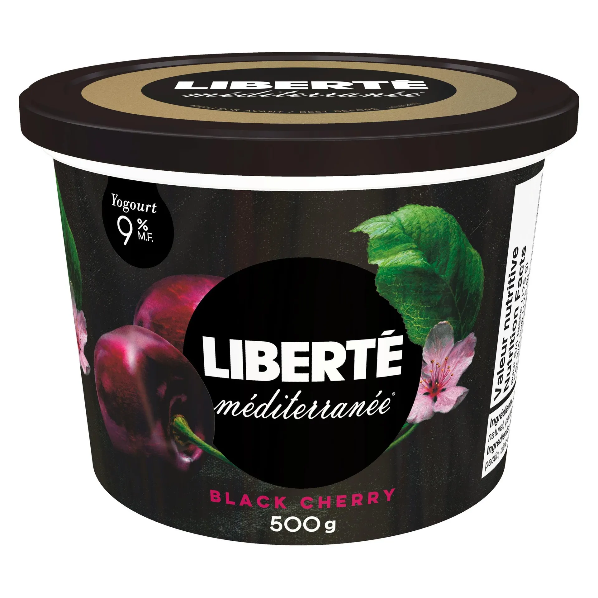 Liberte Mediterranee 9% Black Cherry Yogurt - 500 g