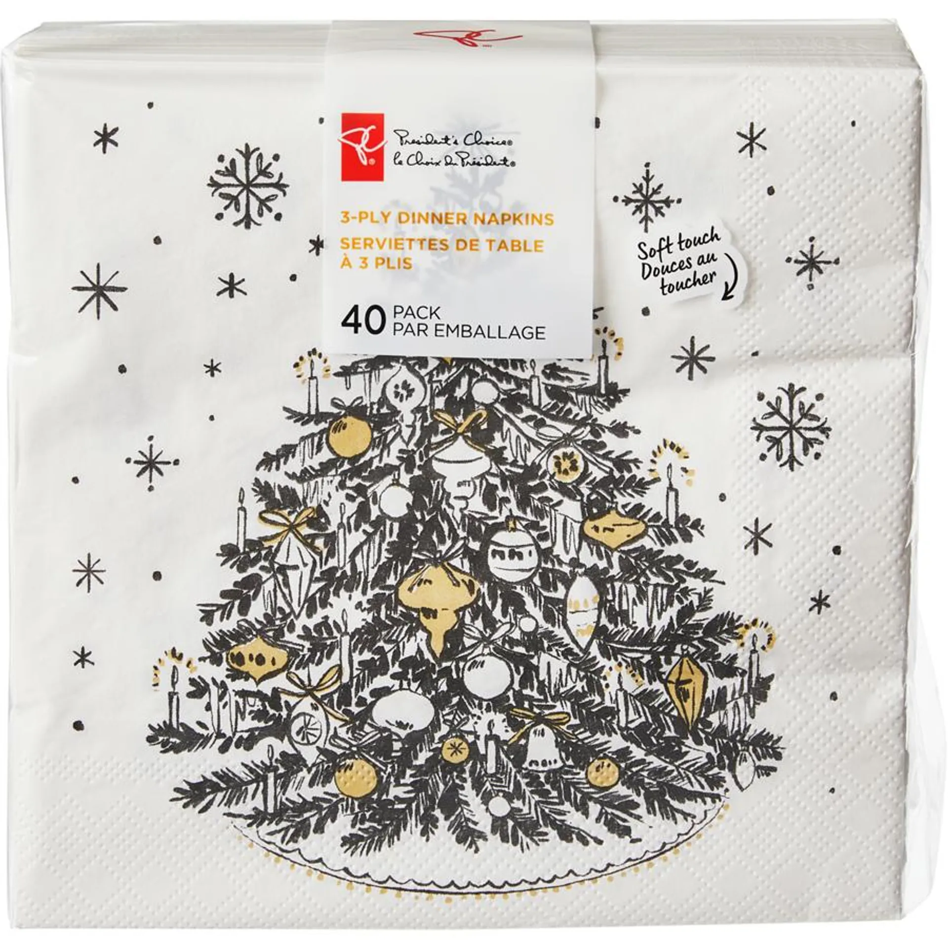 3 Ply Dinner Napkins 40 Pack - Tree