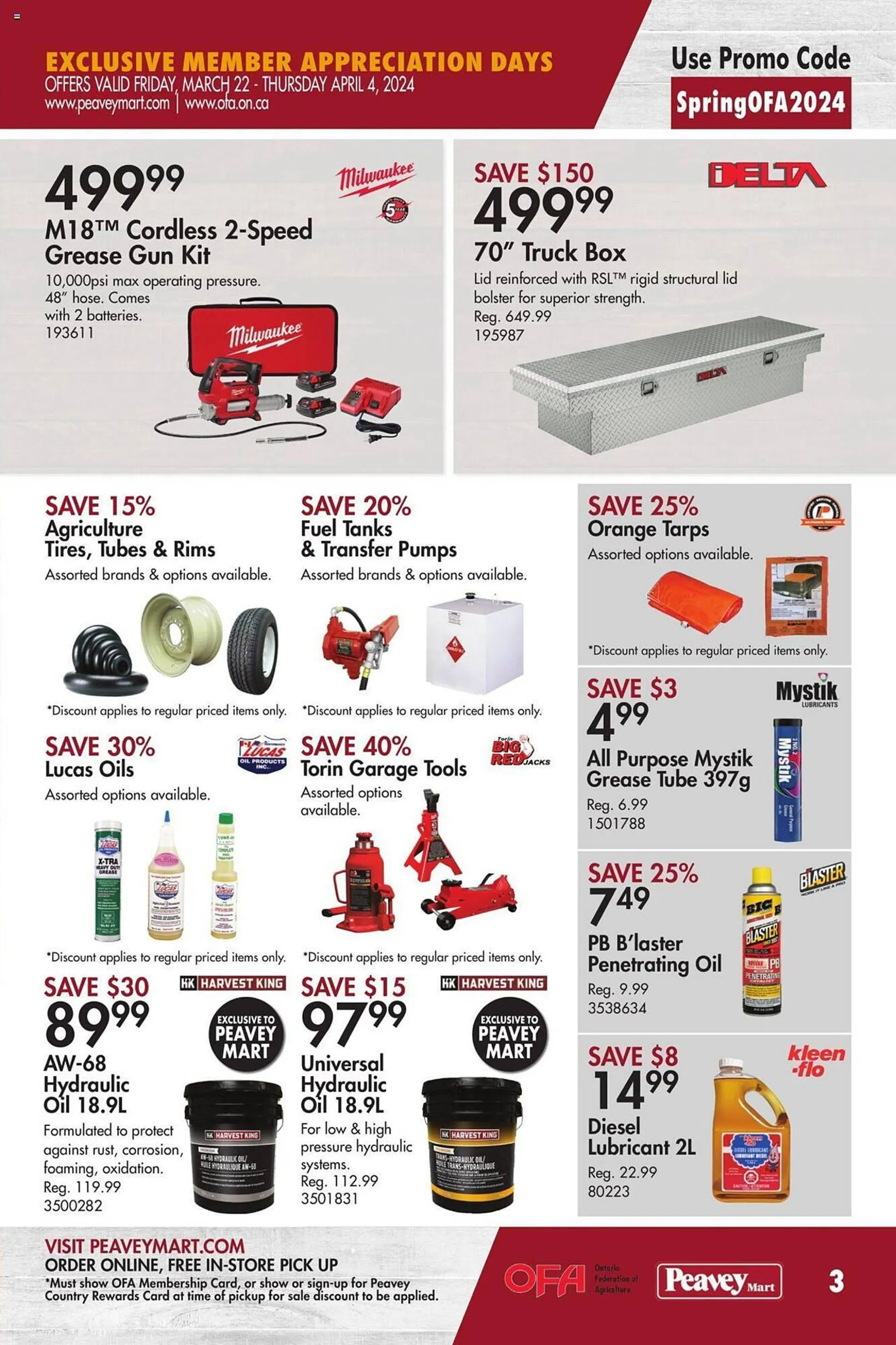 Peavey Mart flyer from March 22 to April 4 2024 - flyer page 3