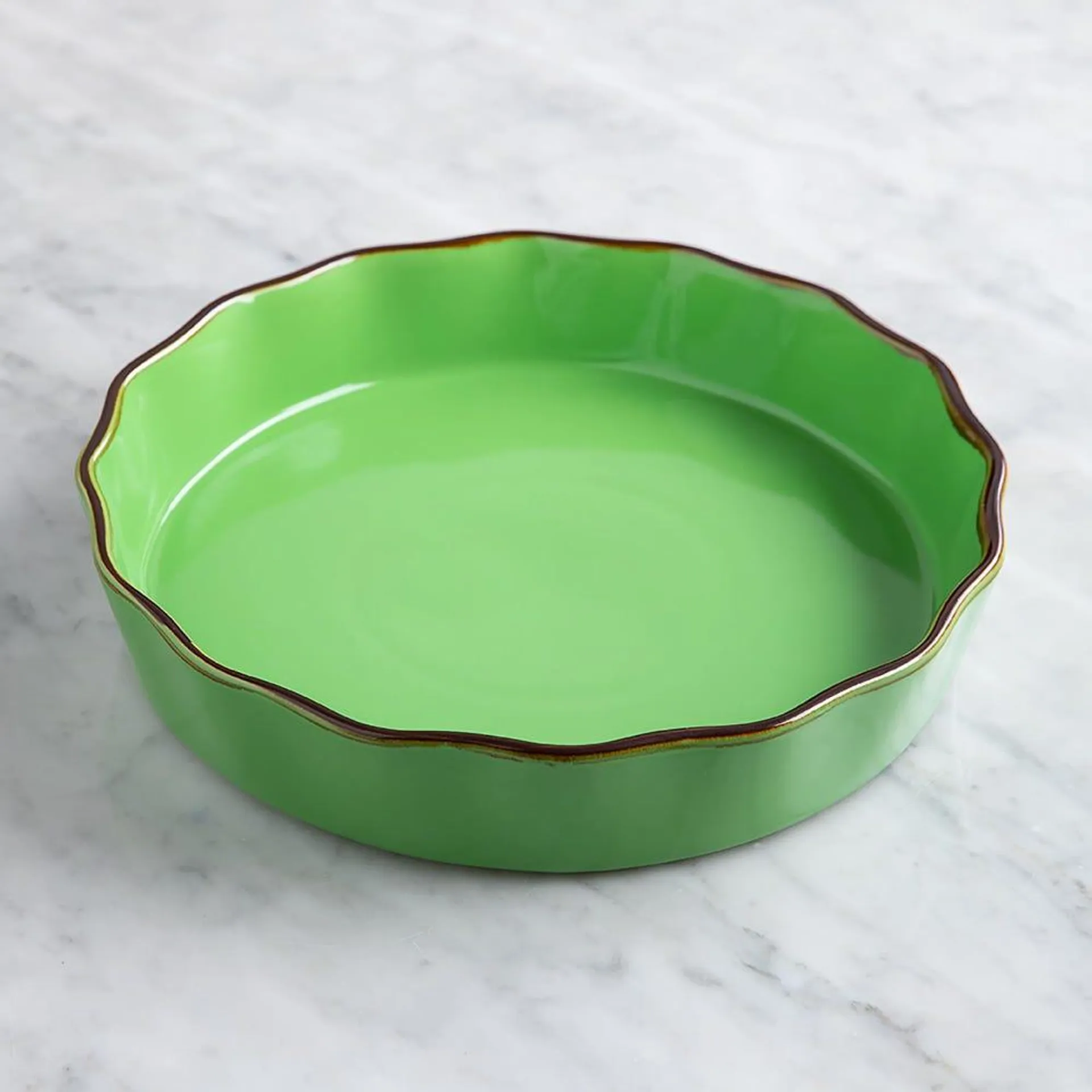 KSP Tuscana Round Fluted Pie Dish (Green)