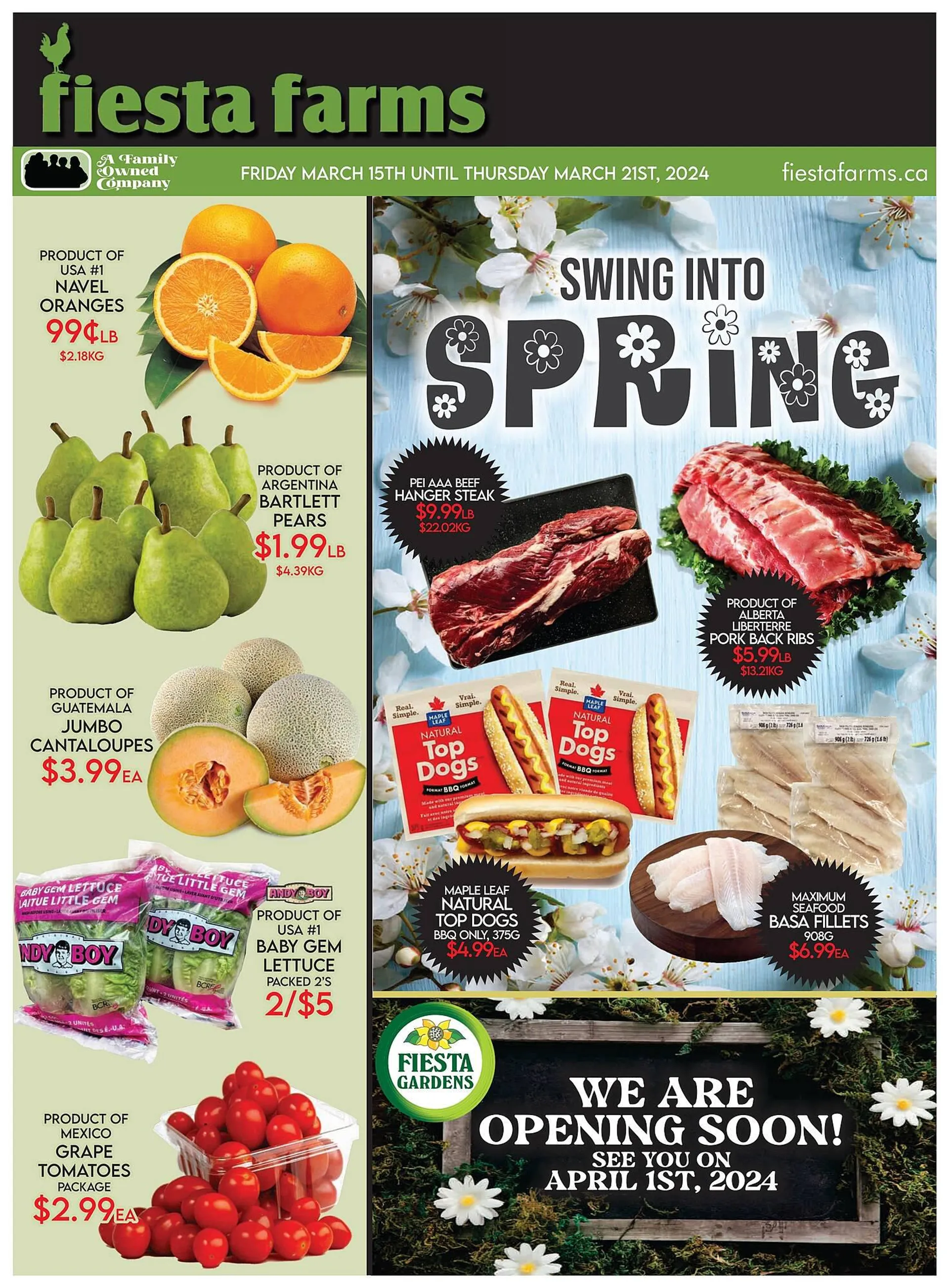 Fiesta Farms flyer from March 15 to March 21 2024 - flyer page 1