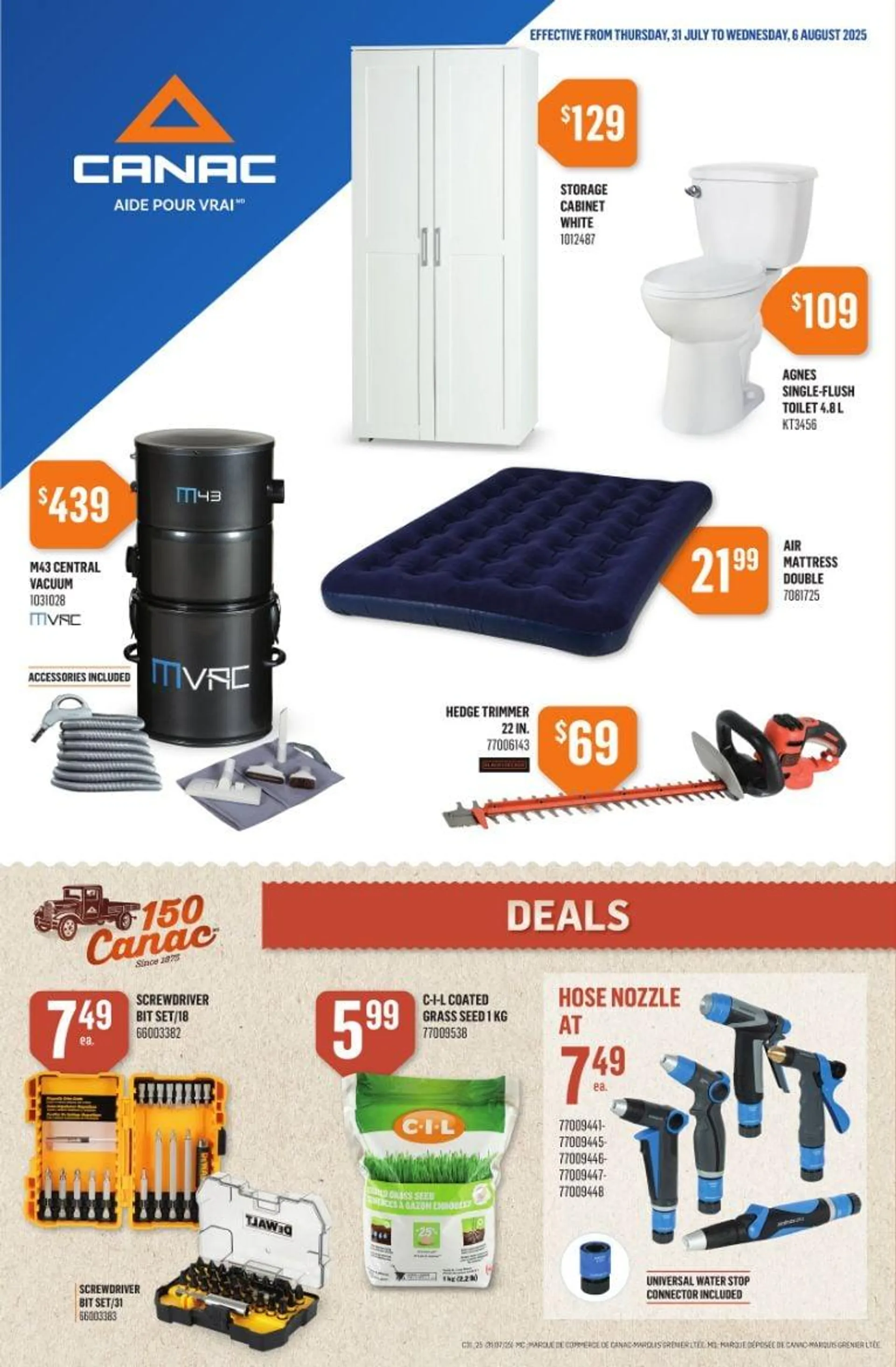 Canac Current flyer from July 31 to August 6 2025 - flyer page 1
