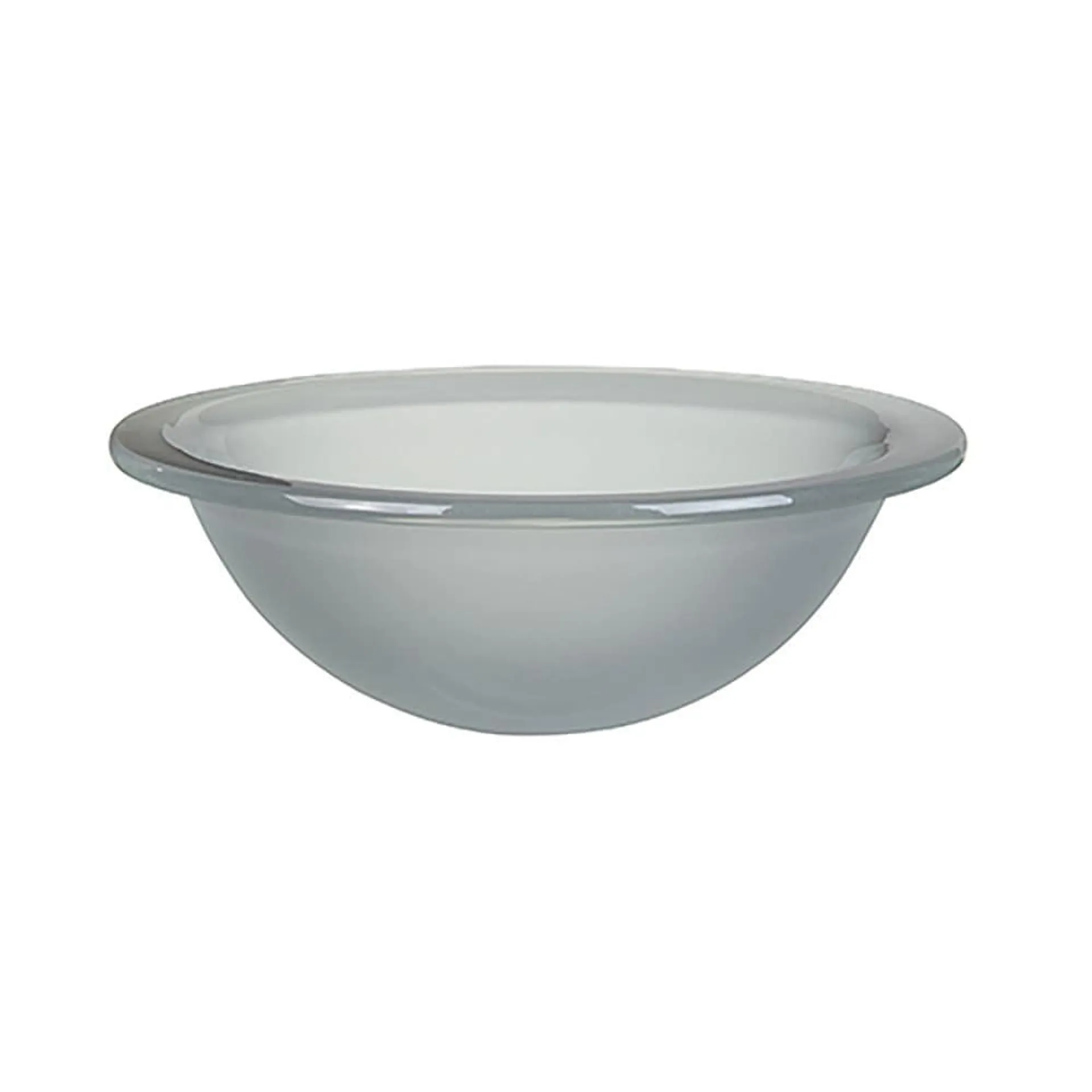 Terra Frosted Crystal Tempered Glass Round Undermount Lavatory