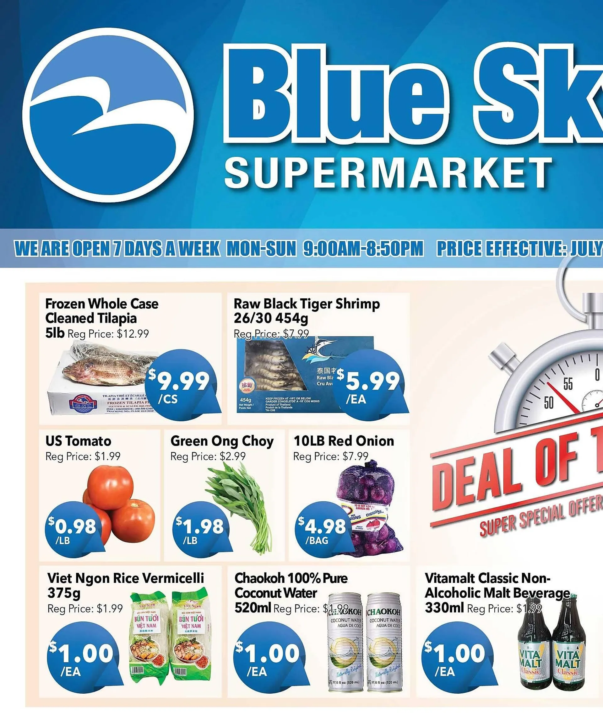 Blue Sky Supermarket flyer from July 10 to July 16 2025 - flyer page 1