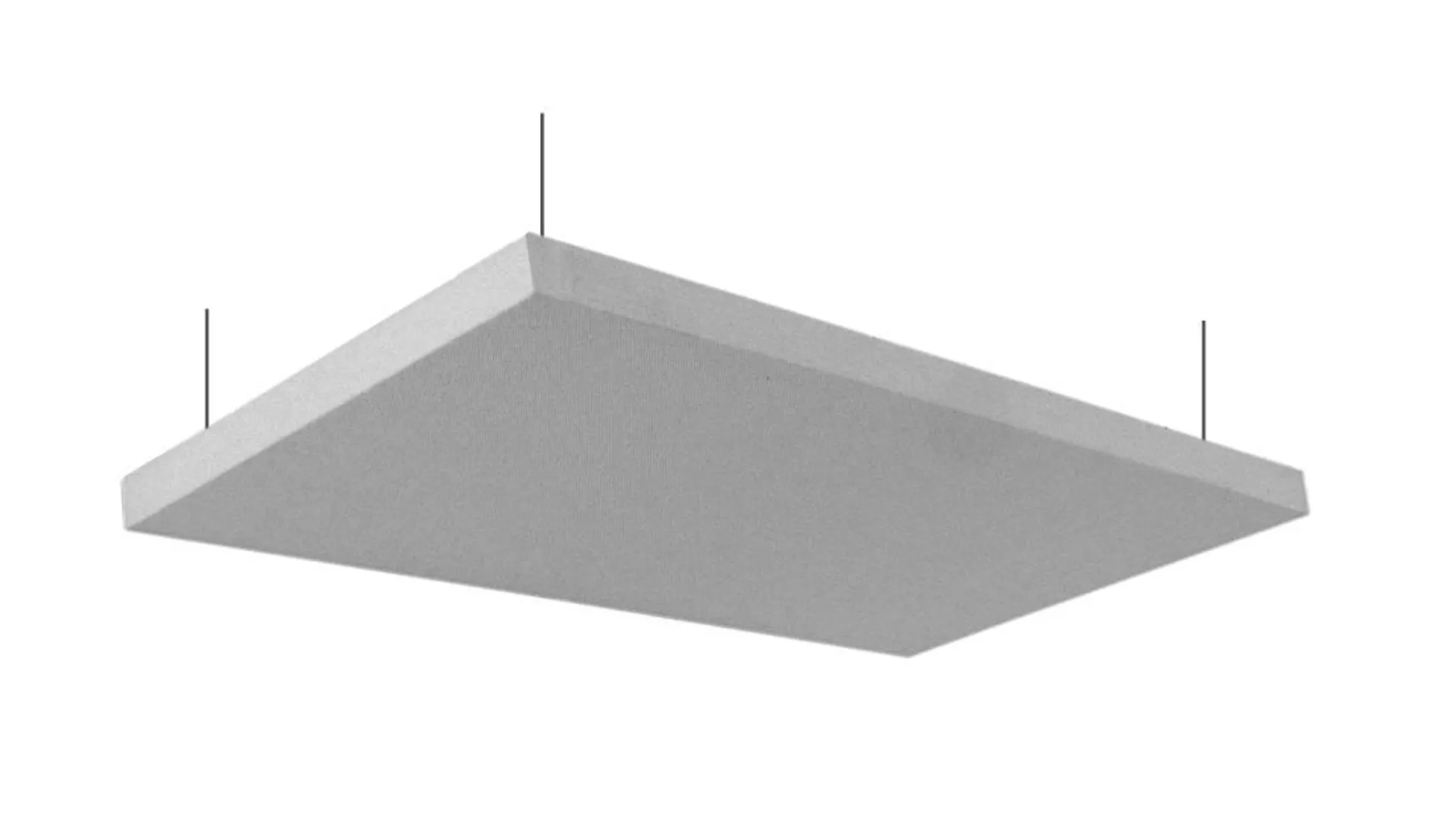 Nimbus Acoustic Ceiling Cloud - 24''x48'' w/Hanging Kit, Grey (Pair)