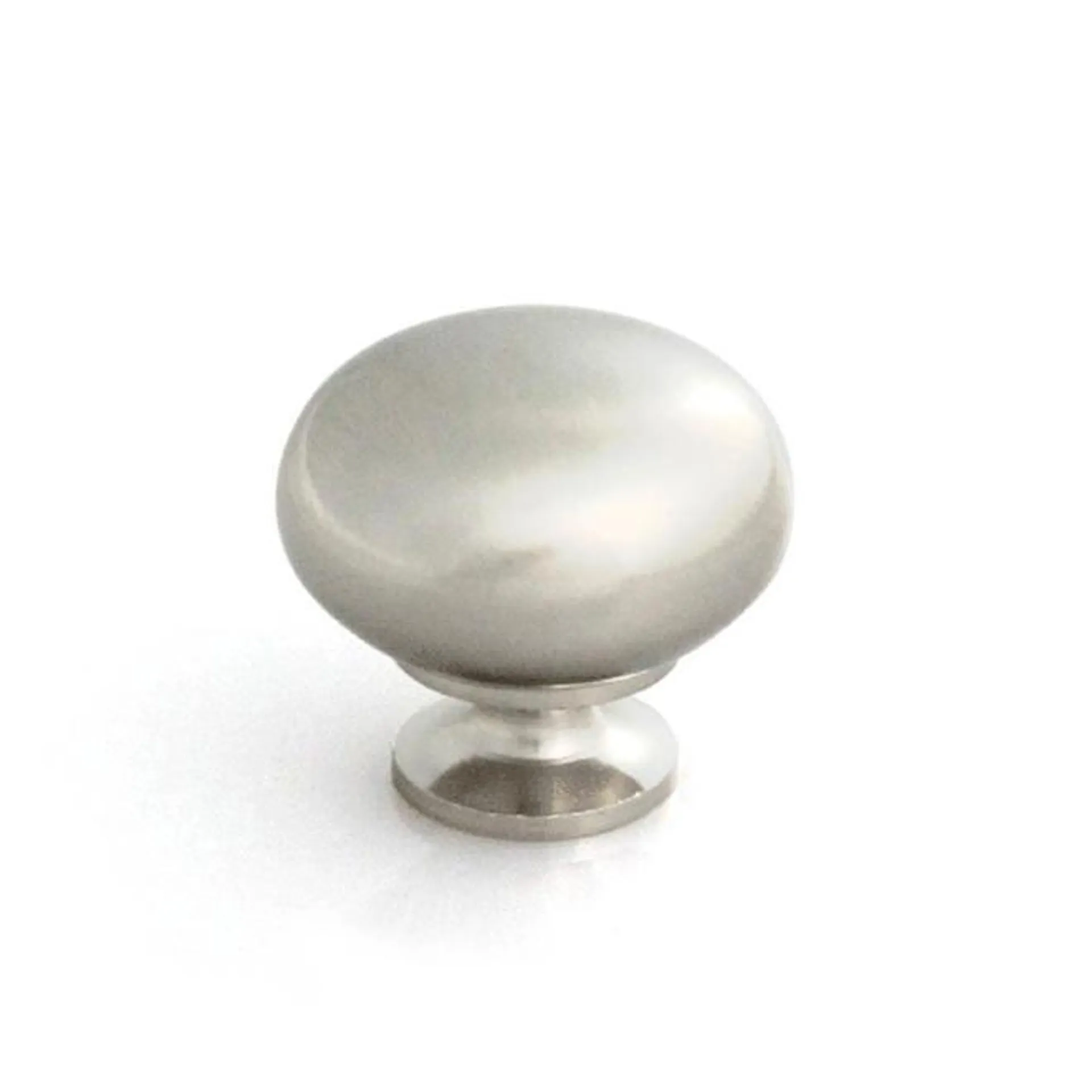 Round Knob Cabinet Knobs, Satin Nickel, A Curve Surface, Zinc-Alloy 32MM - 1/Pack