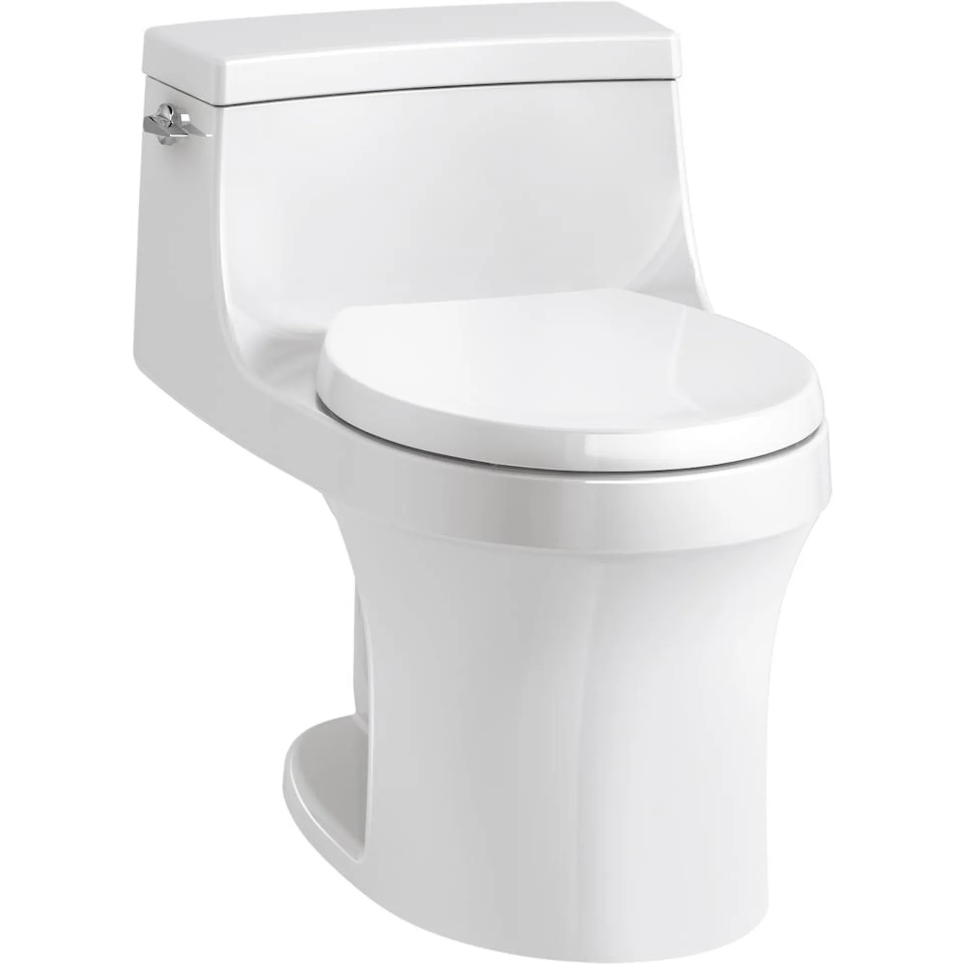 San Souci 1-Piece 4.8 LPF Single Flush Round Toilet in White