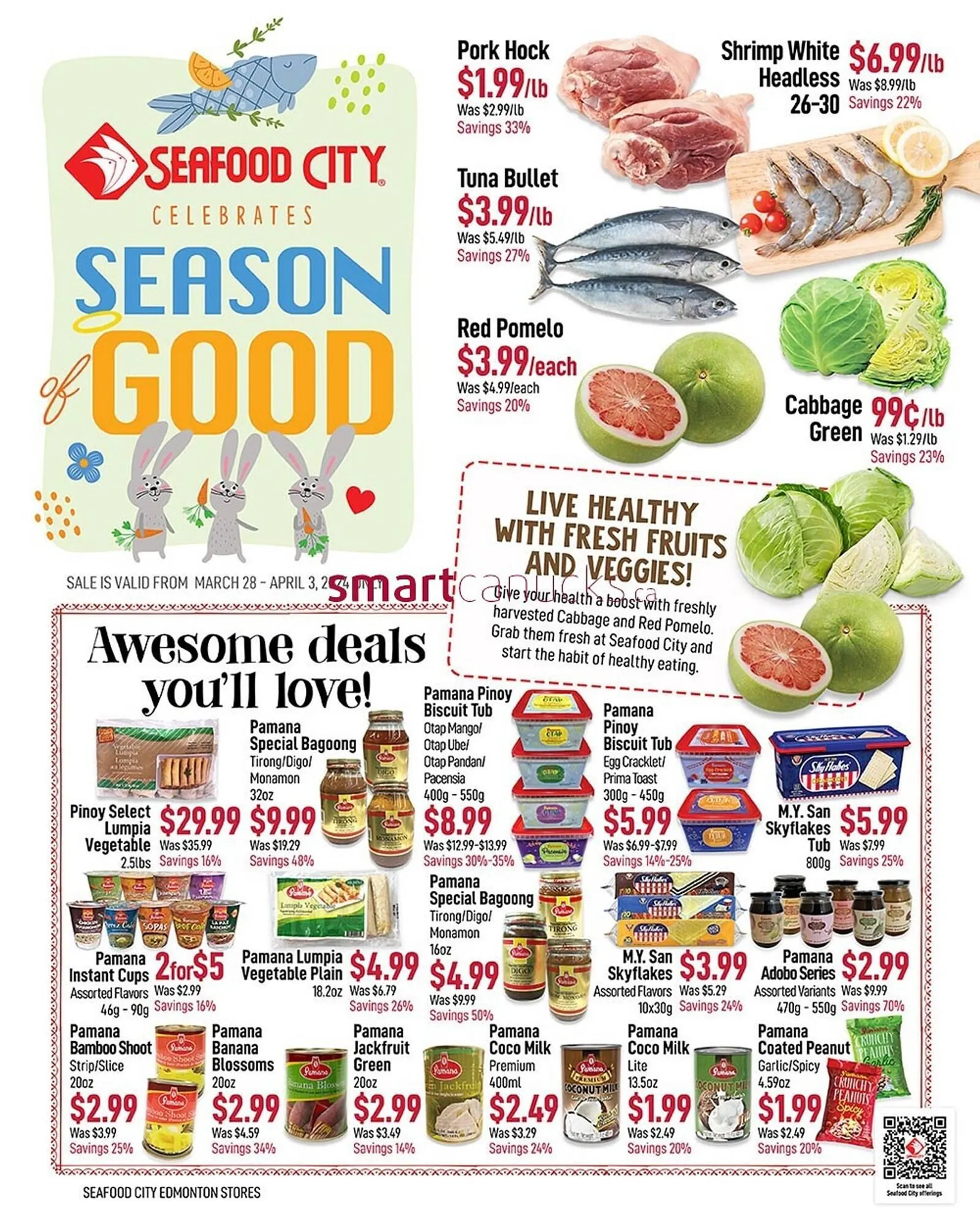 Seafood City Supermarket flyer from March 28 to April 3 2024 - flyer page 1