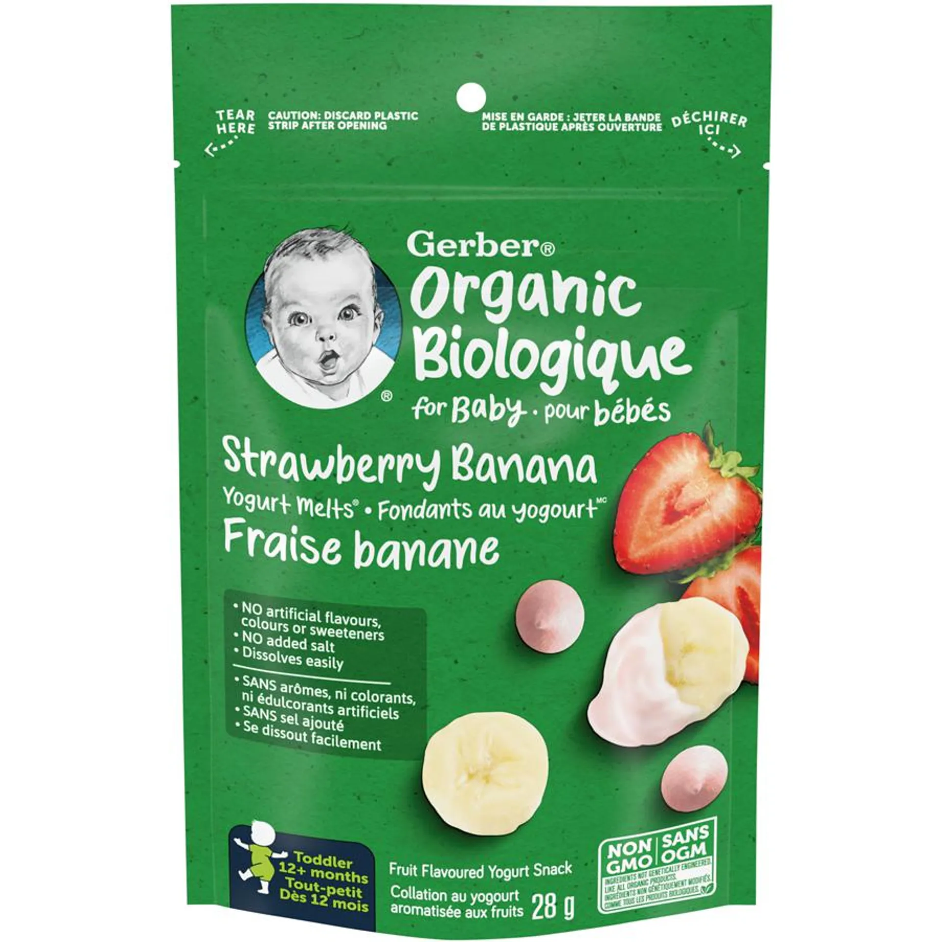 Organic Yogurt Melts, Strawberry Banana