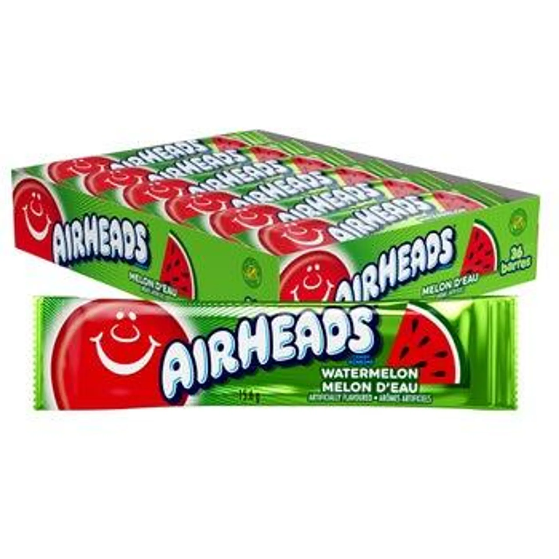 Airheads Individually Wrapped Full Size Bars, Watermelon, 36 × 15.6 g