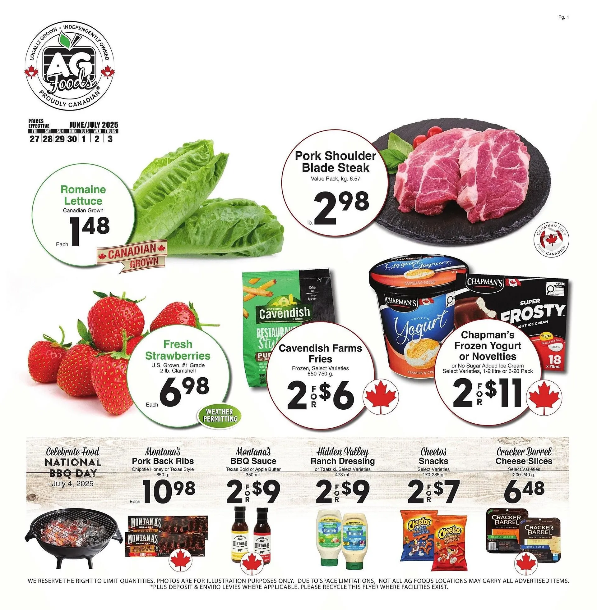 AG Foods flyer from June 27 to July 3 2025 - flyer page 1