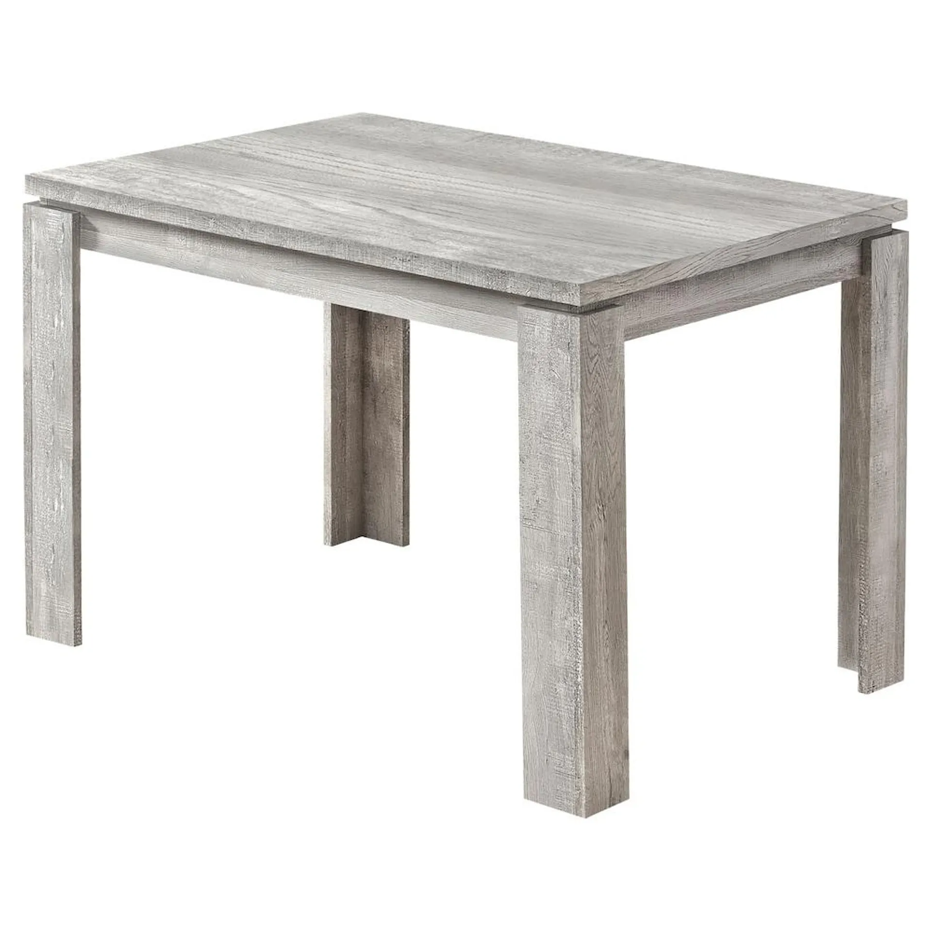 Dining Table, 48" Rectangular, Small, Kitchen, Dining Room, Laminate, Grey, Contemporary, Modern