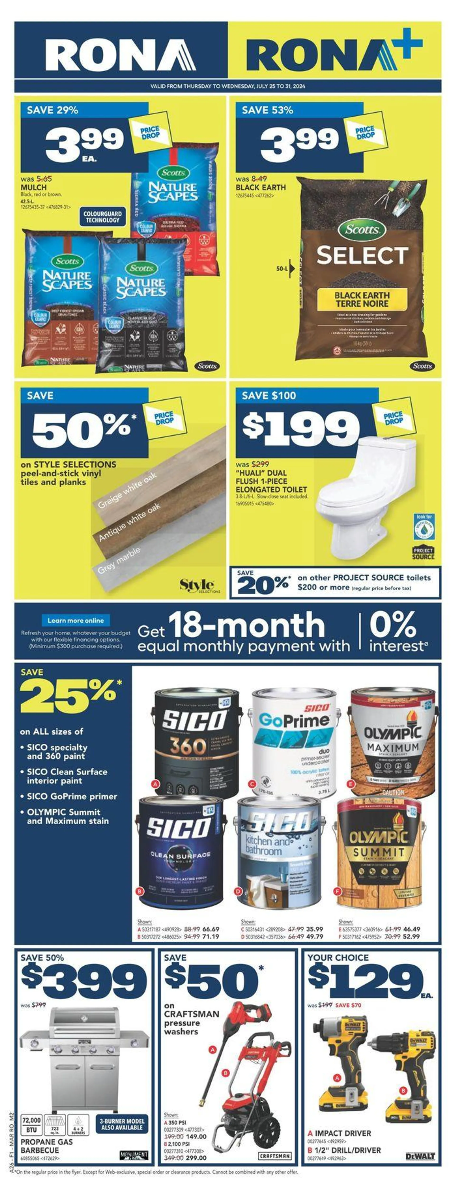 RONA Weekly ad from July 25 to July 31 2024 - flyer page 1