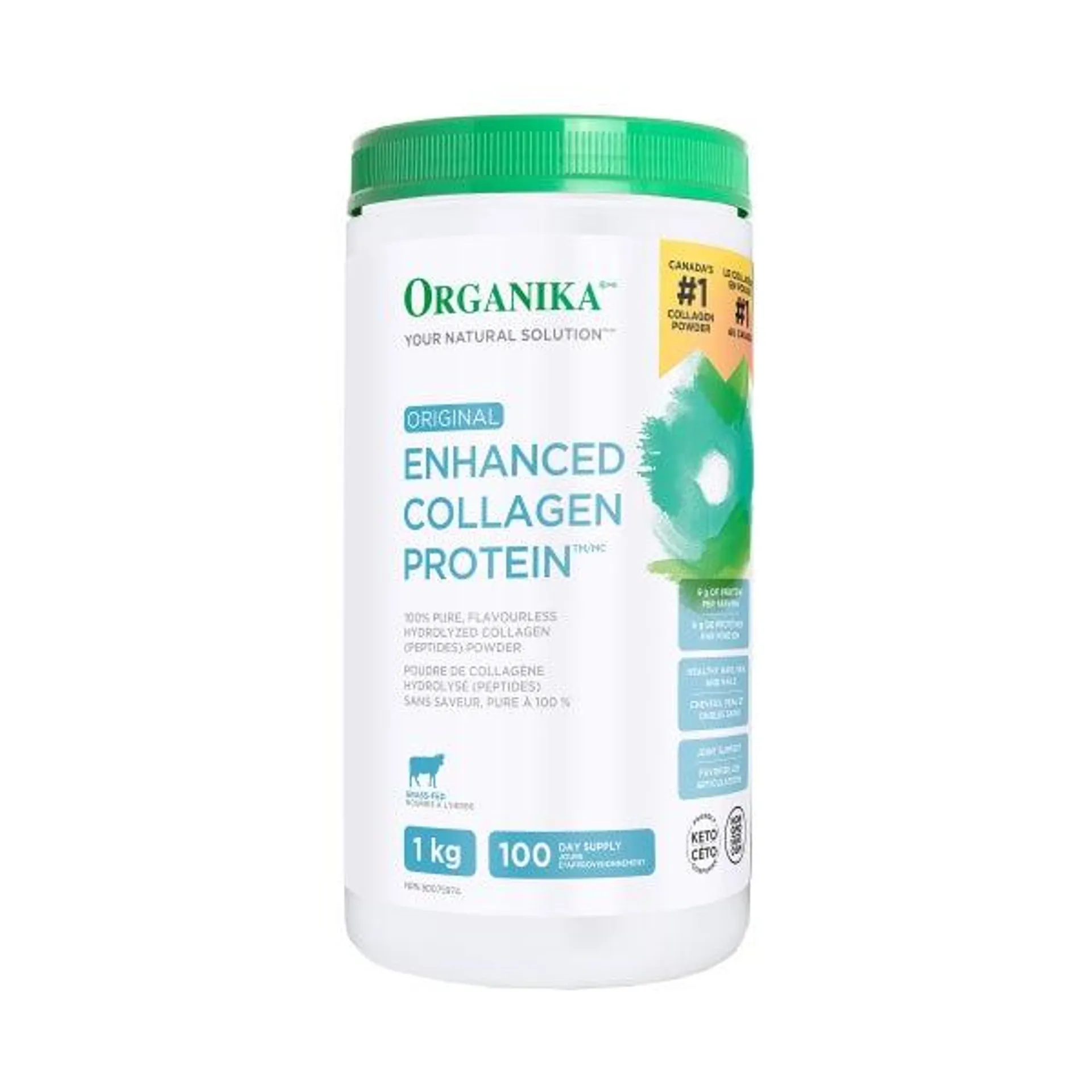 Organika Enhanced Collagen Protein, 1 kg