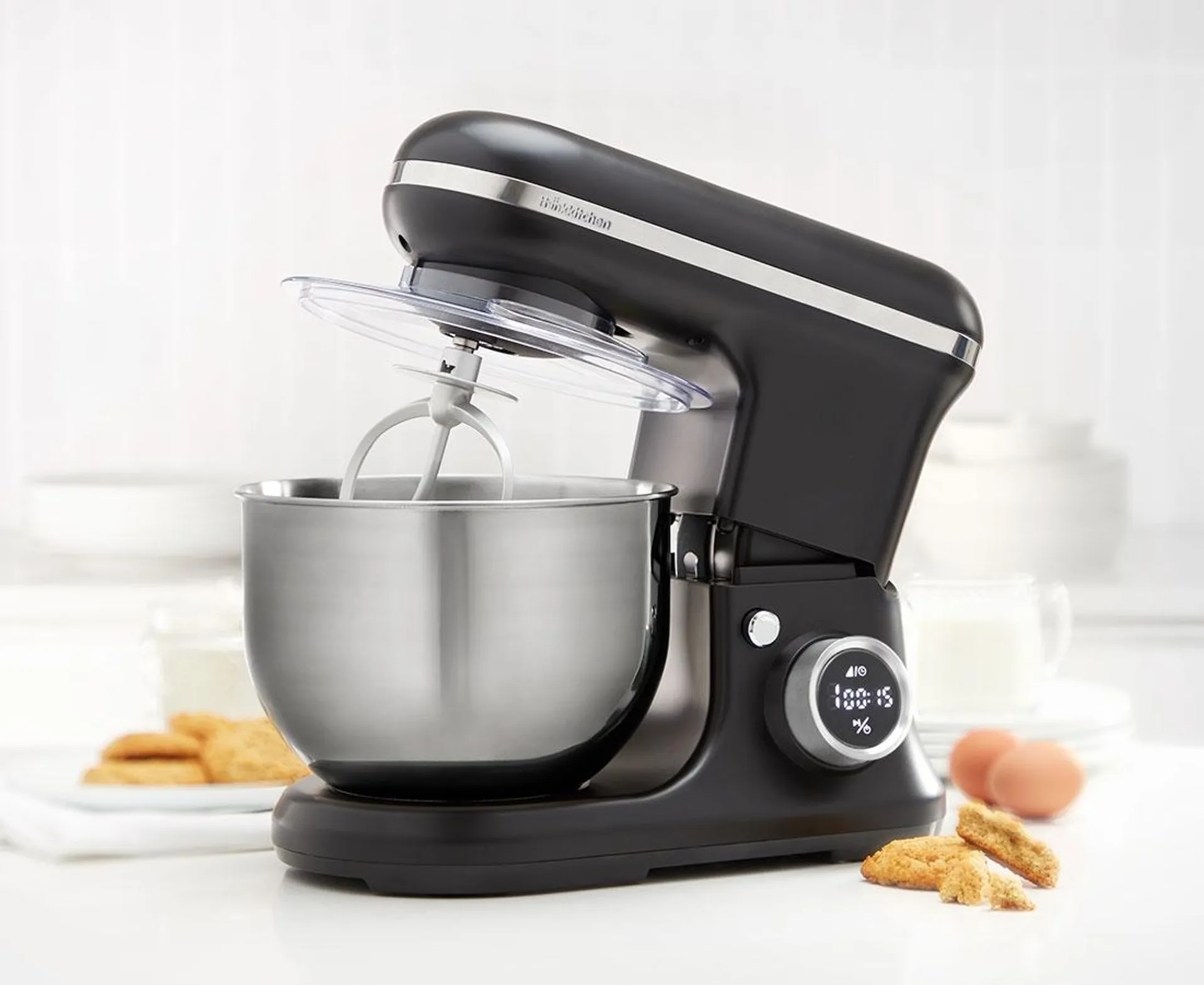 thinkkitchen Digmix Digital Stand Mixer, Black, 650 W