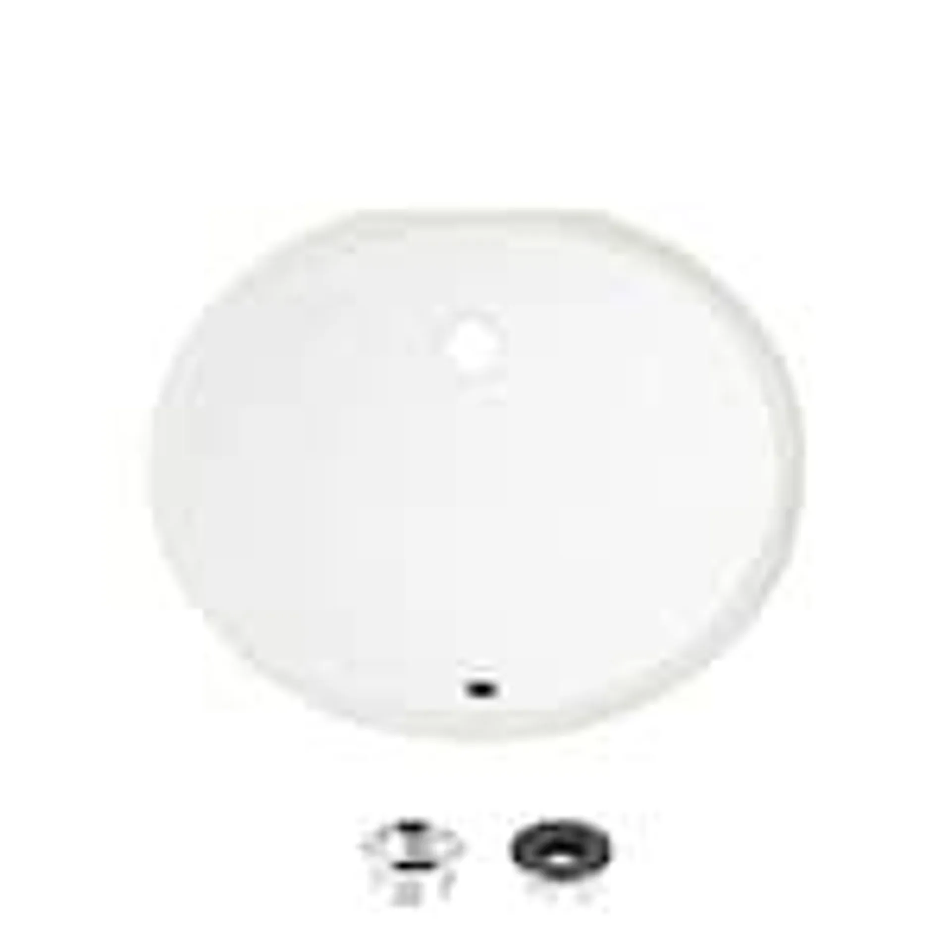 19 inch Oval Undermount Ceramic Bathroom Sink with 2 Overflow Finishes