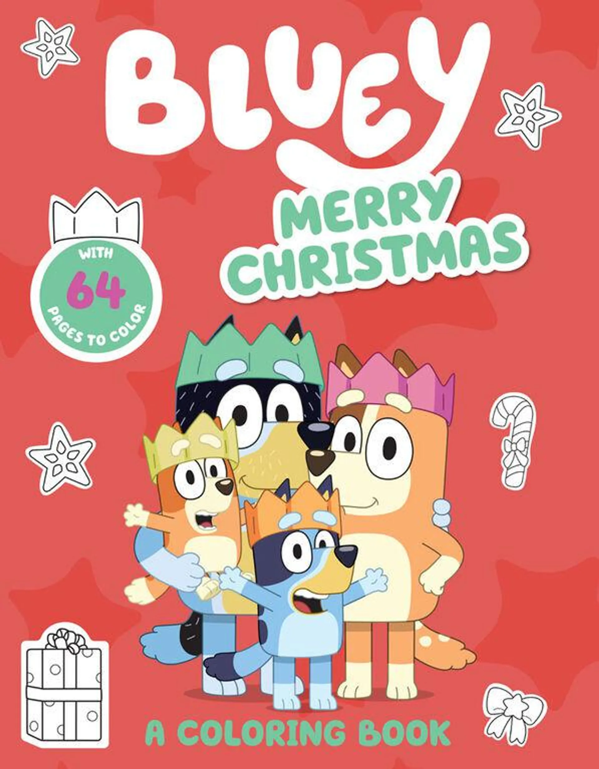 Bluey: Merry Christmas: A Coloring Book - English Edition
