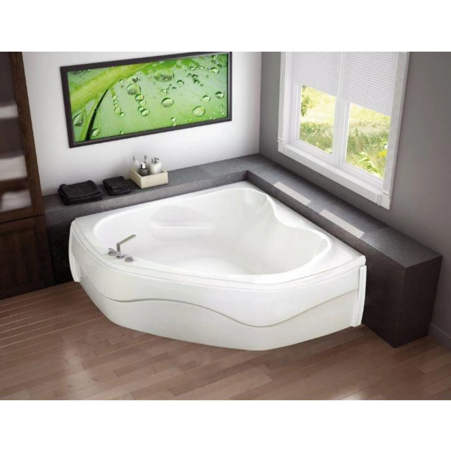 Murmur Acrylic Corner Bathtub 55x55, White, 105680-000-001