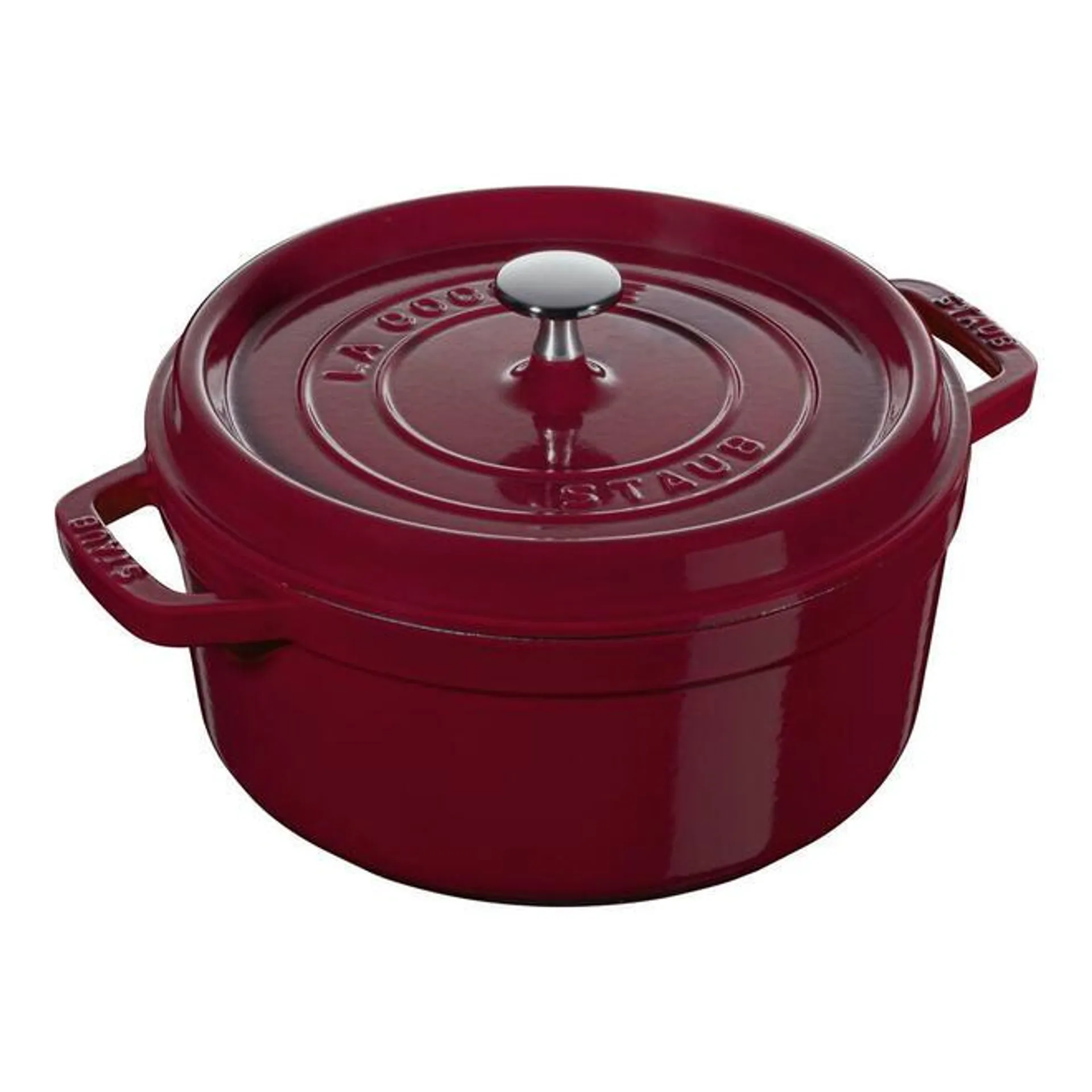 La-Cocotte 6.75L Cast Iron Round Cocotte - STAUB - Bordeaux