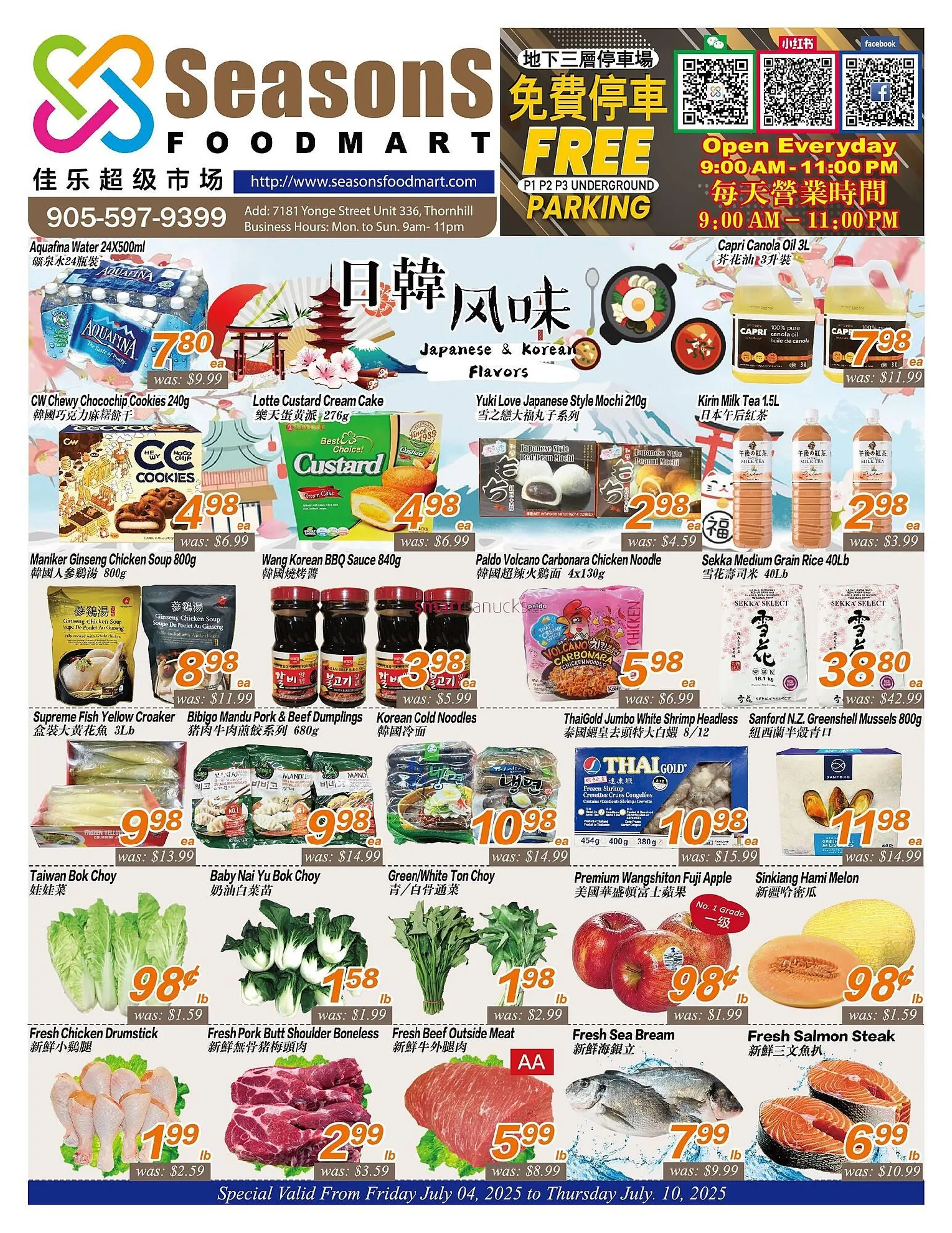 Seasons Foodmart flyer from July 4 to July 10 2025 - flyer page 1