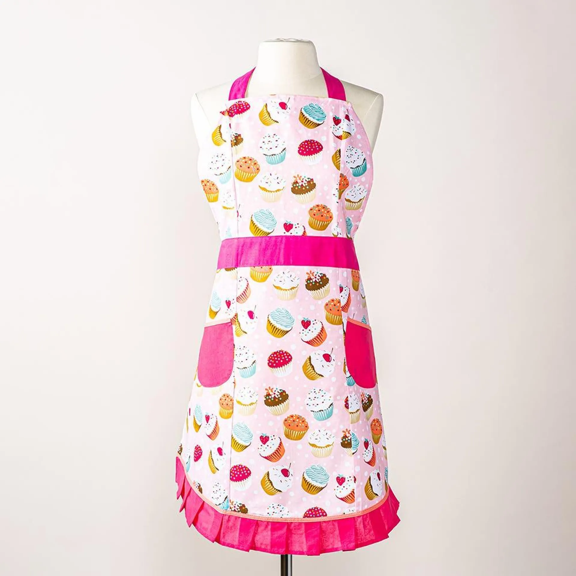 Kitchen Style Printed 'Cupcakes' Apron (Pink)