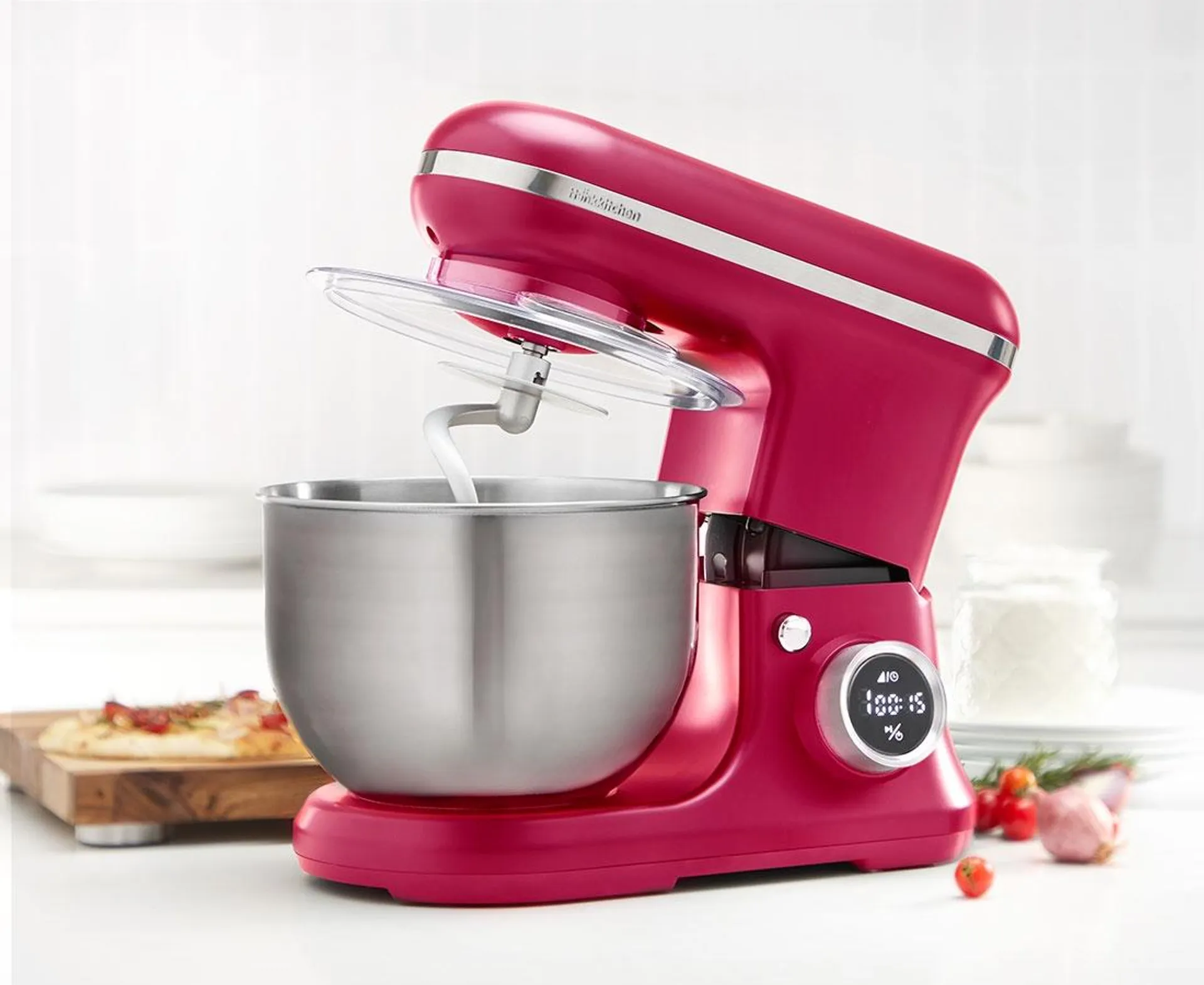 thinkkitchen Digmix Digital Stand Mixer, Fuschia, 650 W