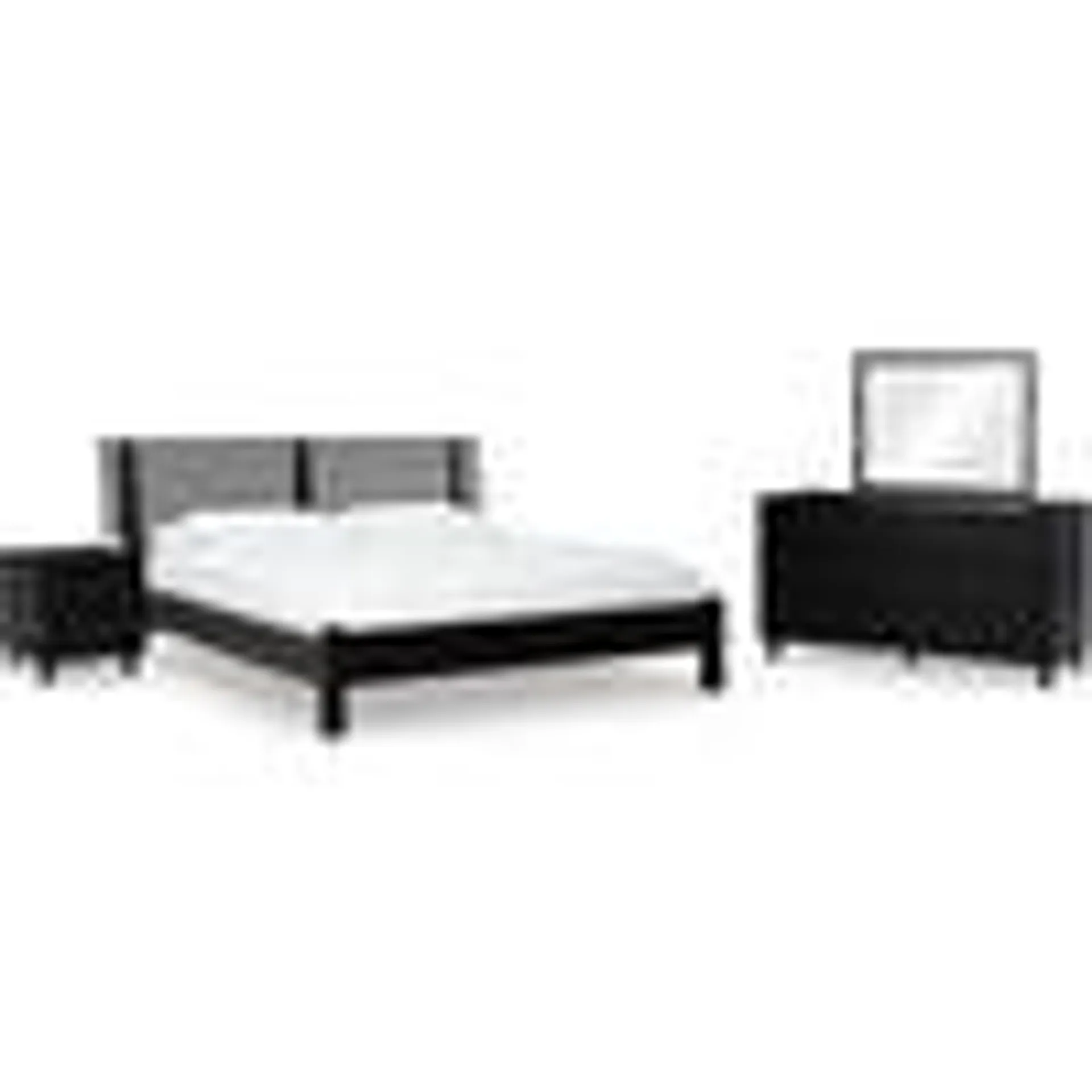 Danziar 6 Piece Slat Platform Bedroom - Black