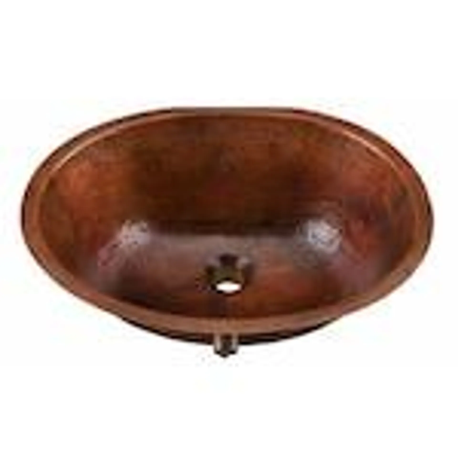 Freud 19 1/4-inch Undermount Handmade Pure Solid Copper Bathroom Sink with Overflow